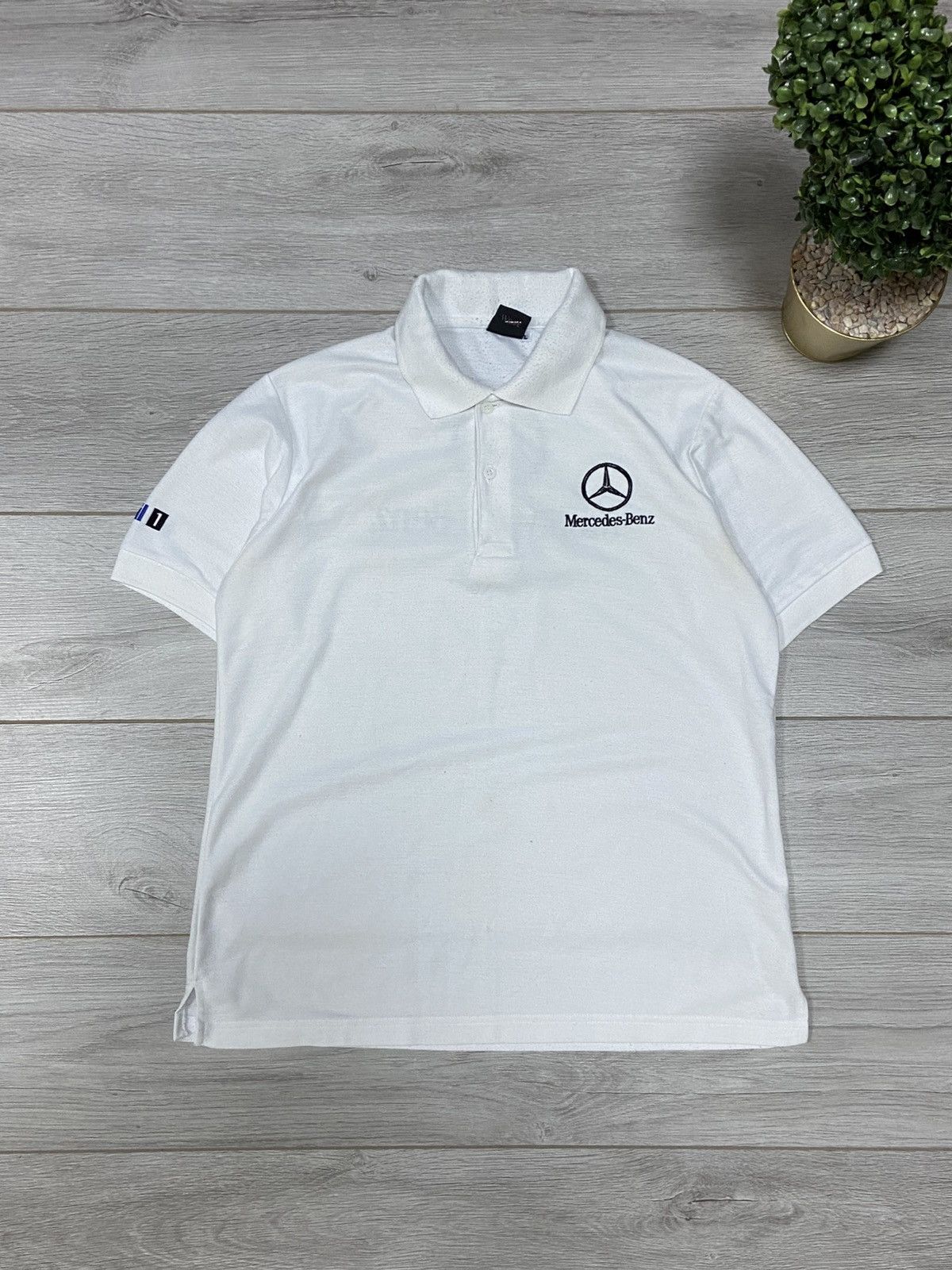 Mercedes-Benz Mercedes Benz big logo vintage polo Size US L / EU 52-54 / 3 - 2 Thumbnail
