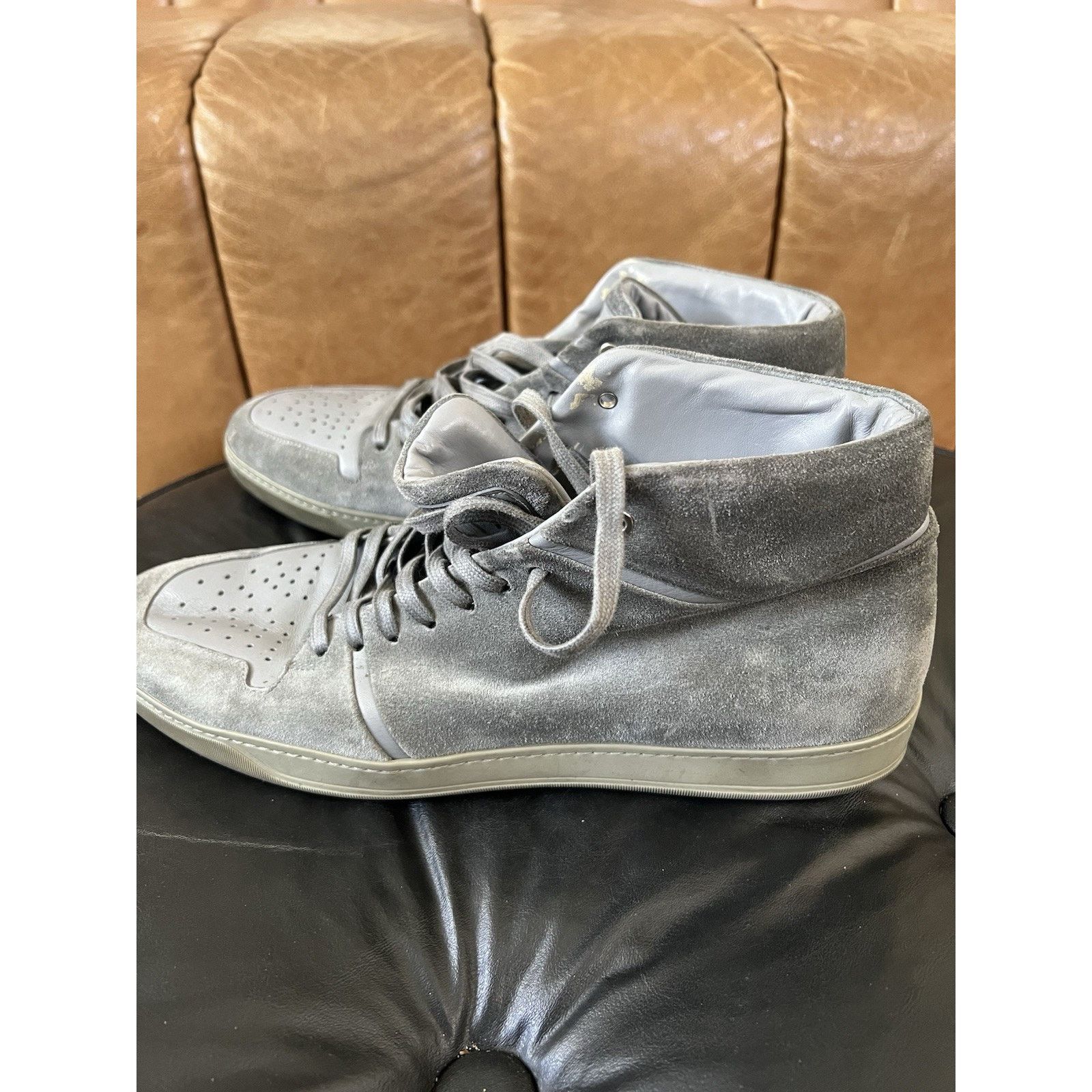 Other Lavati Gray Italian Leather Sneackers US 11 Size US 11 / EU 44 - 4 Thumbnail