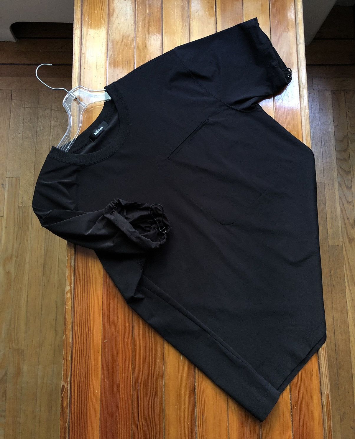 Issey Miyake × Ne-Net Ne-Net Drawstring Sleeve Nylon T Shirt Size US L / EU 52-54 / 3 - 17 Thumbnail