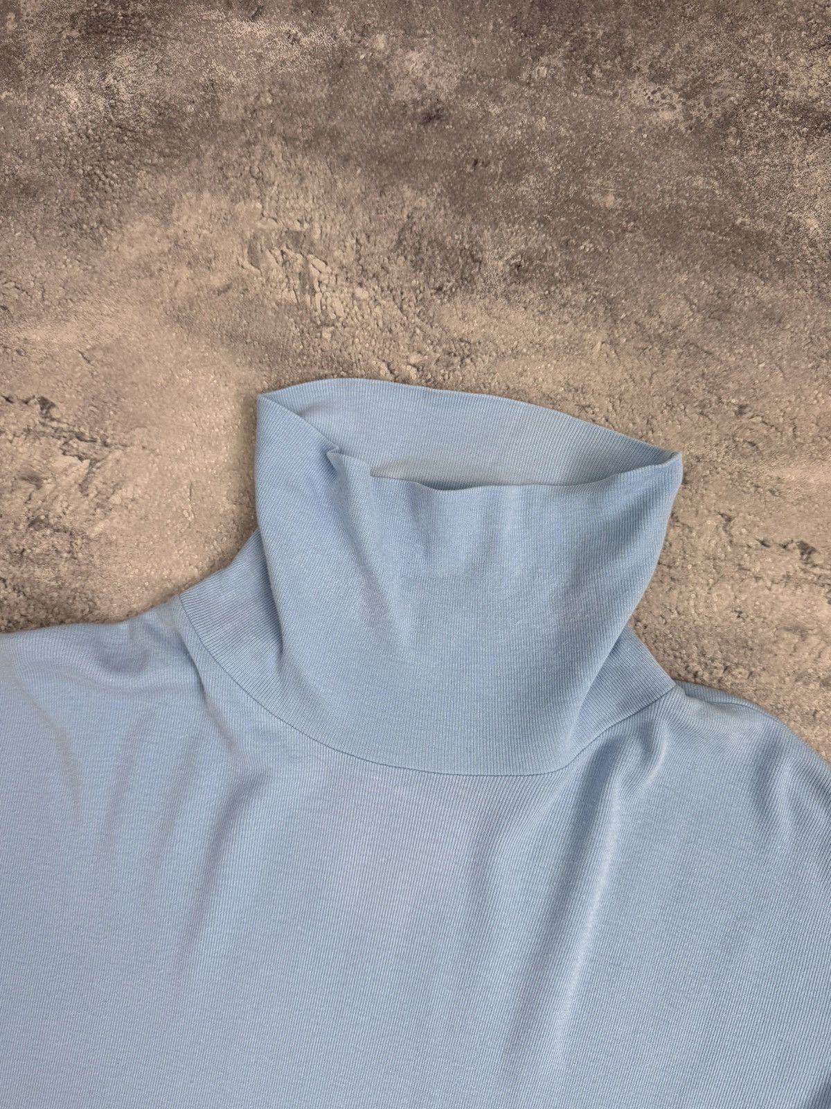 Sunspel Vintage Sunspel Blue Turtleneck Made In England Luxury Size US L / EU 52-54 / 3 - 13 Thumbnail