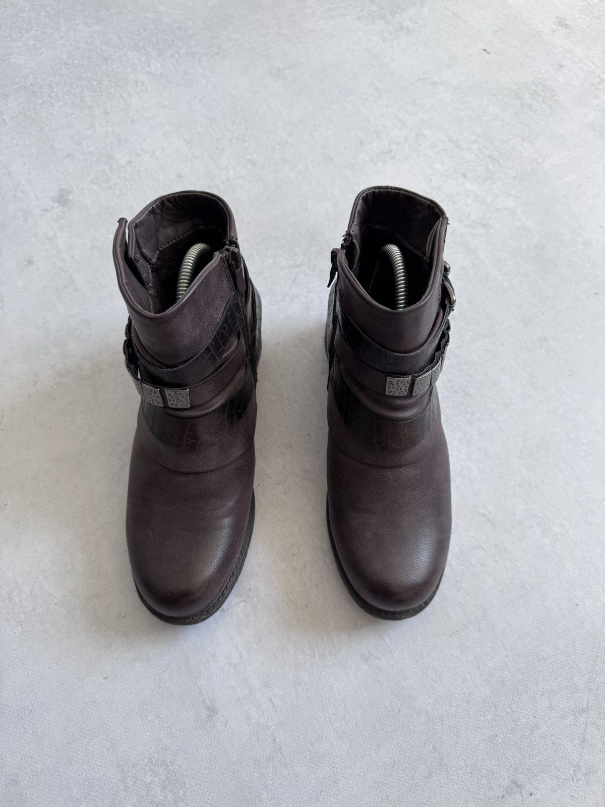 If Six Was Nine Vintage A.S 98 Style Italy Designer Women’s Stripped Boots Size US 6.5 / IT 36.5 - 4 Thumbnail