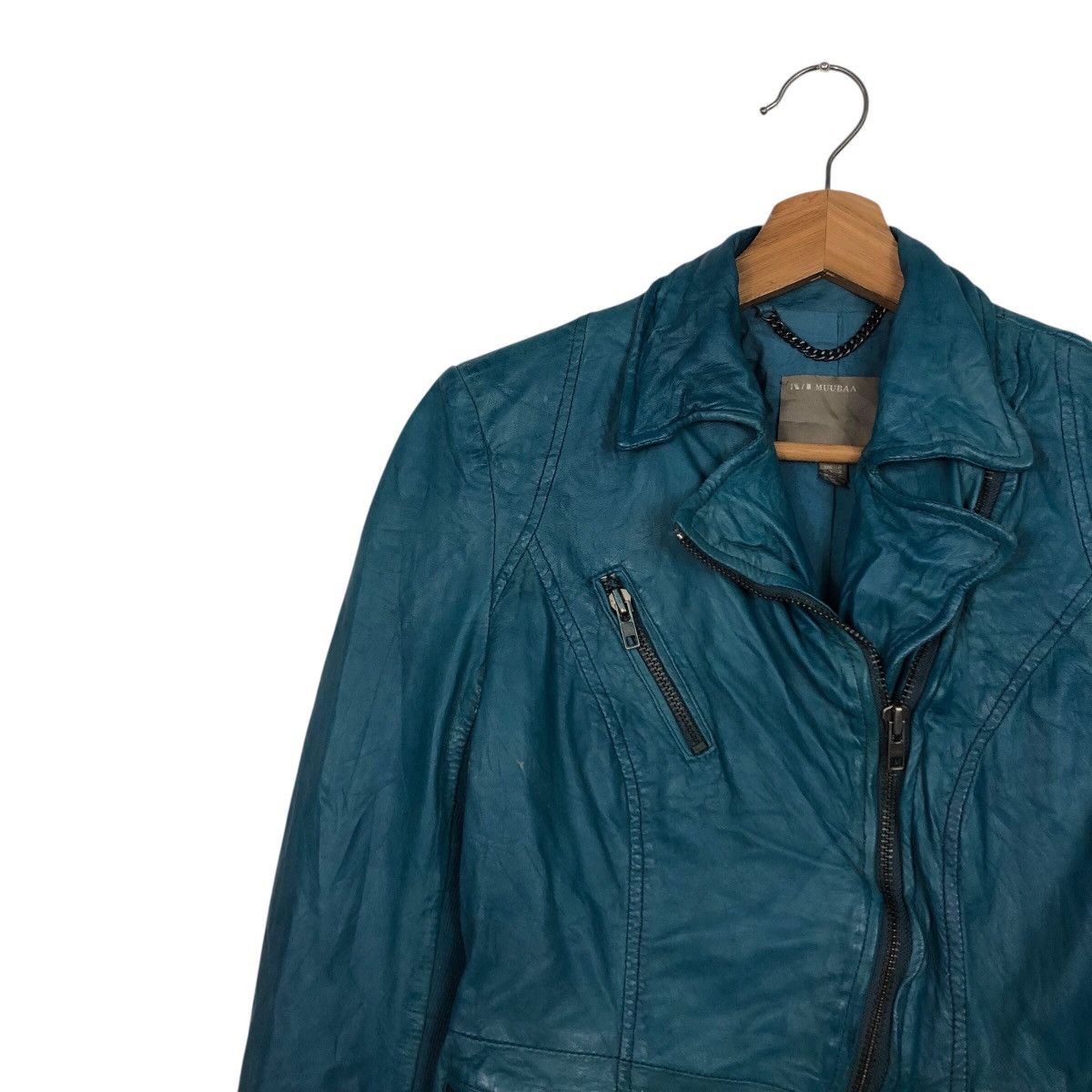 Japanese Brand 📌Vintage Cropped Biker Leather Jacket Muuba Issey Miyake Size M / US 6-8 / IT 42-44 - 8 Thumbnail