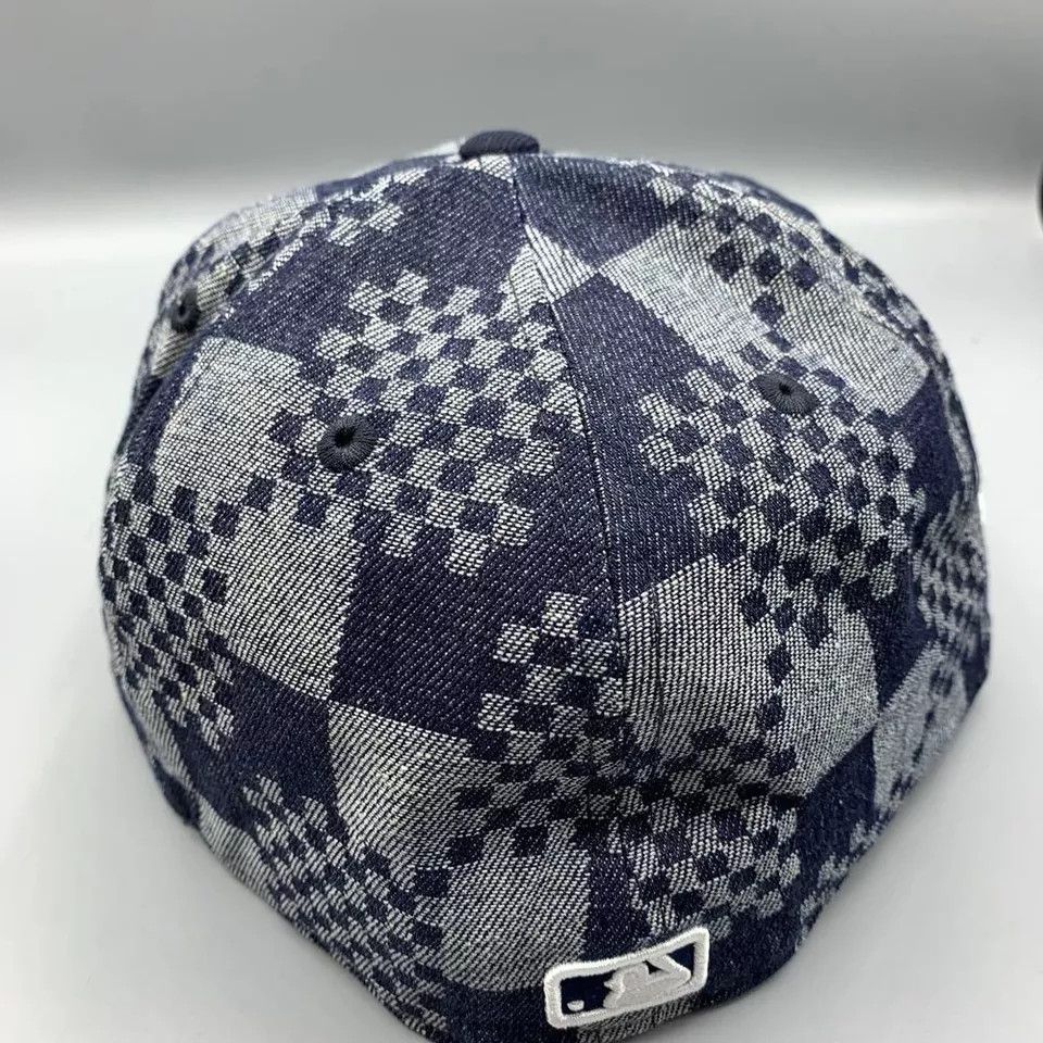 New Era Kansas City Royals Hat Men 7 1/2 Denim Pattern Fitted Cap Size ONE SIZE - 4 Thumbnail