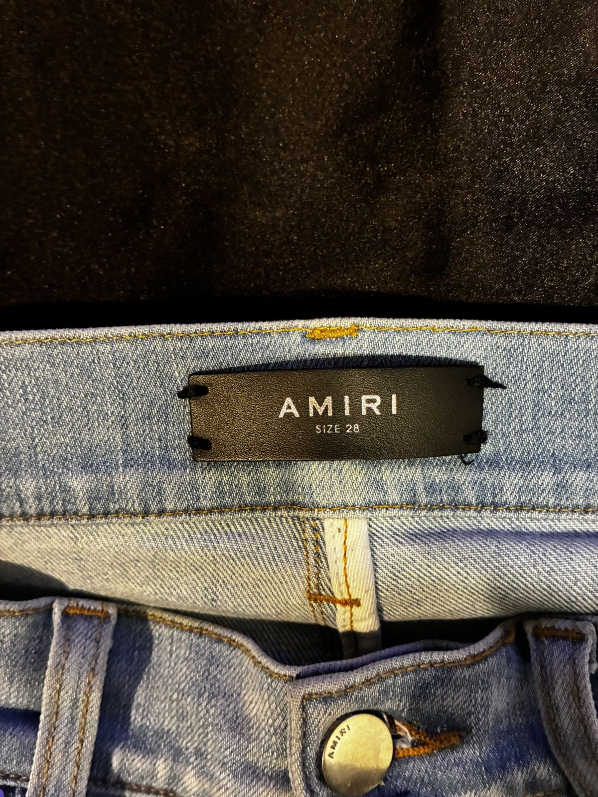 Amiri Amiri MX1 Tie Dye Camo Jean “Light Indigo” Size US 28 / EU 44 - 5 Thumbnail