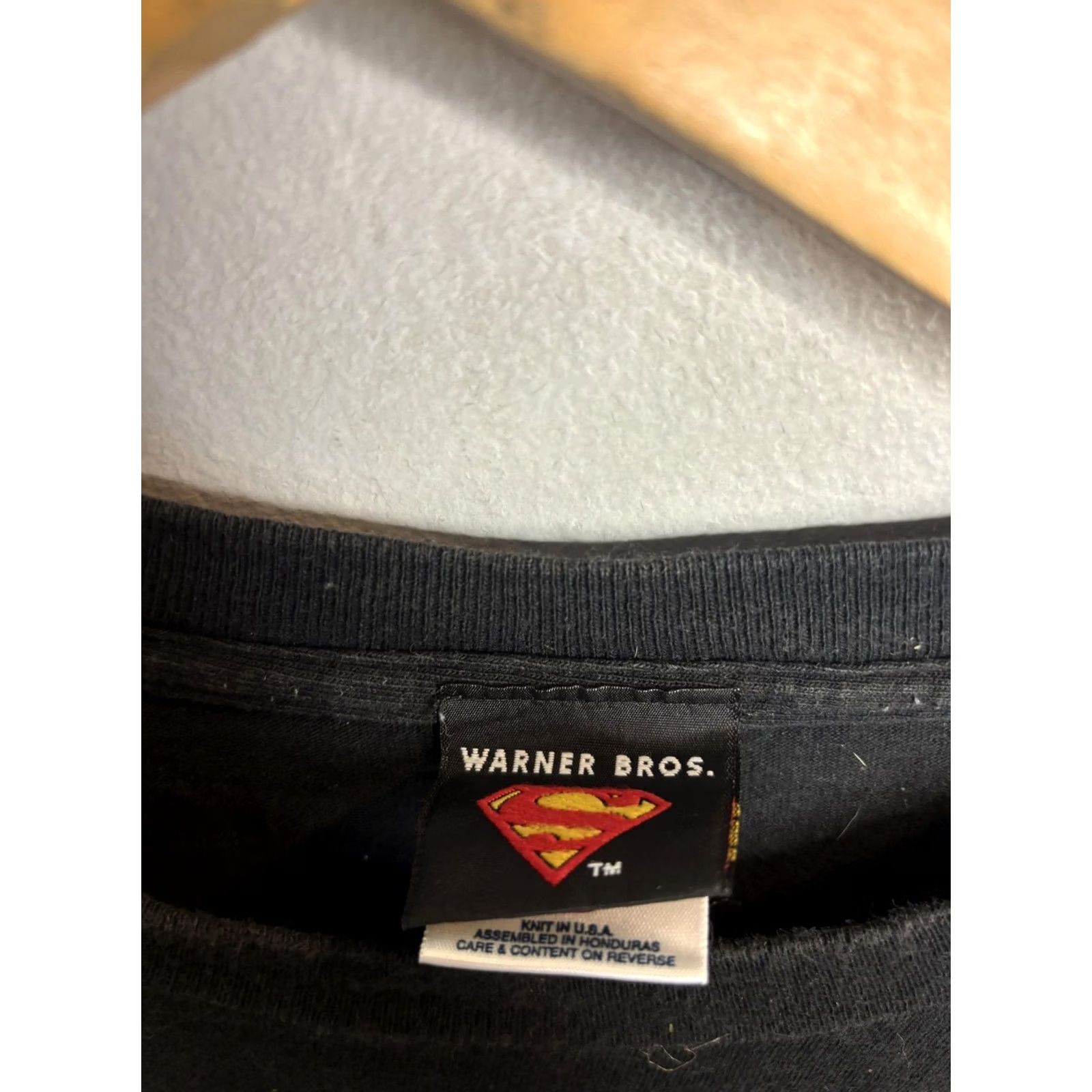 Vintage VINTAGE Superman Shirt Mens Large Black DC Comics 2001 Warner Bros Graphic Tee 00s Size US M / EU 48-50 / 2 - 4 Thumbnail