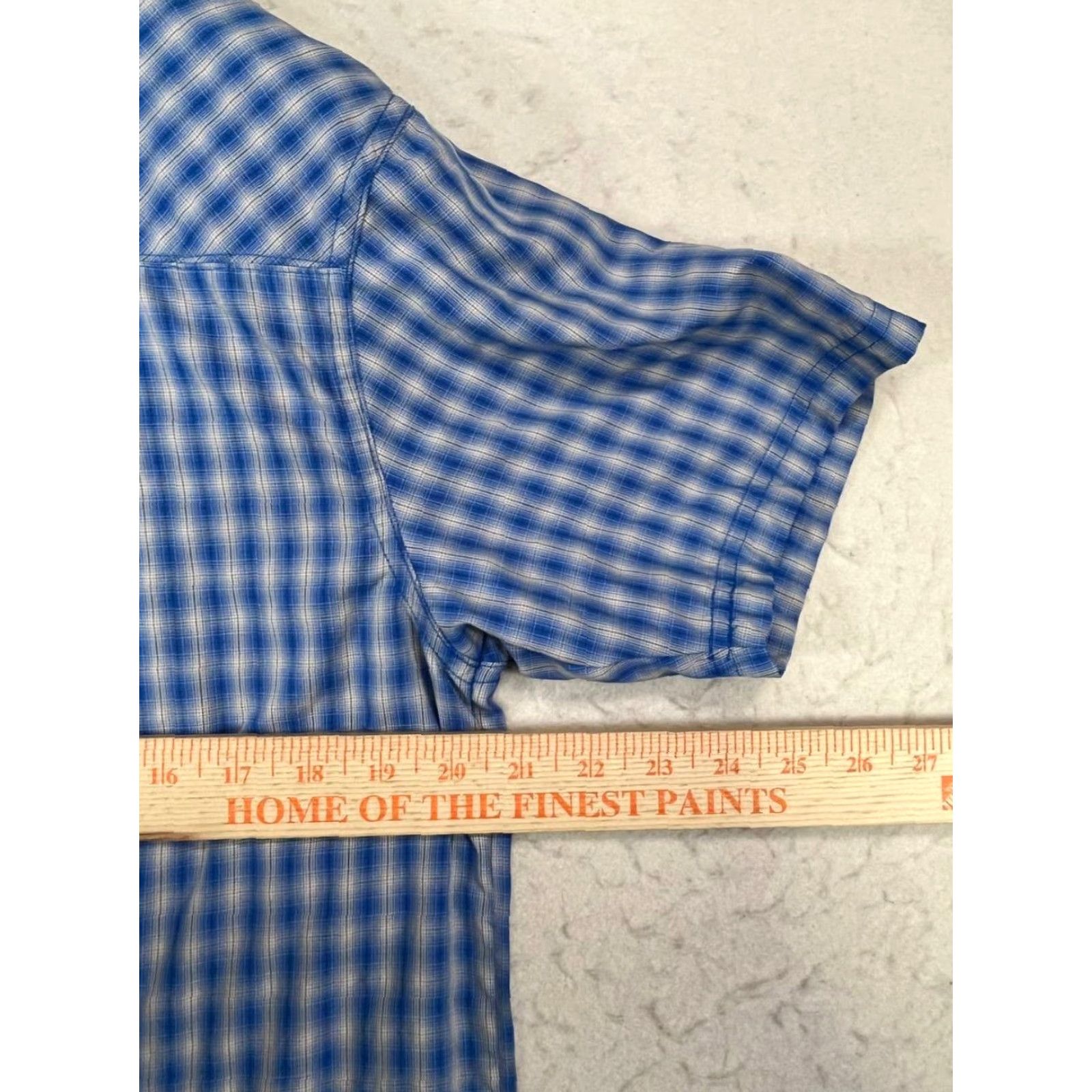 Vintage ZOIC Shirt Mens M Blue Plaid Short Sleeve Button Up Performance Back Pocket Bike Size US M / EU 48-50 / 2 - 3 Thumbnail