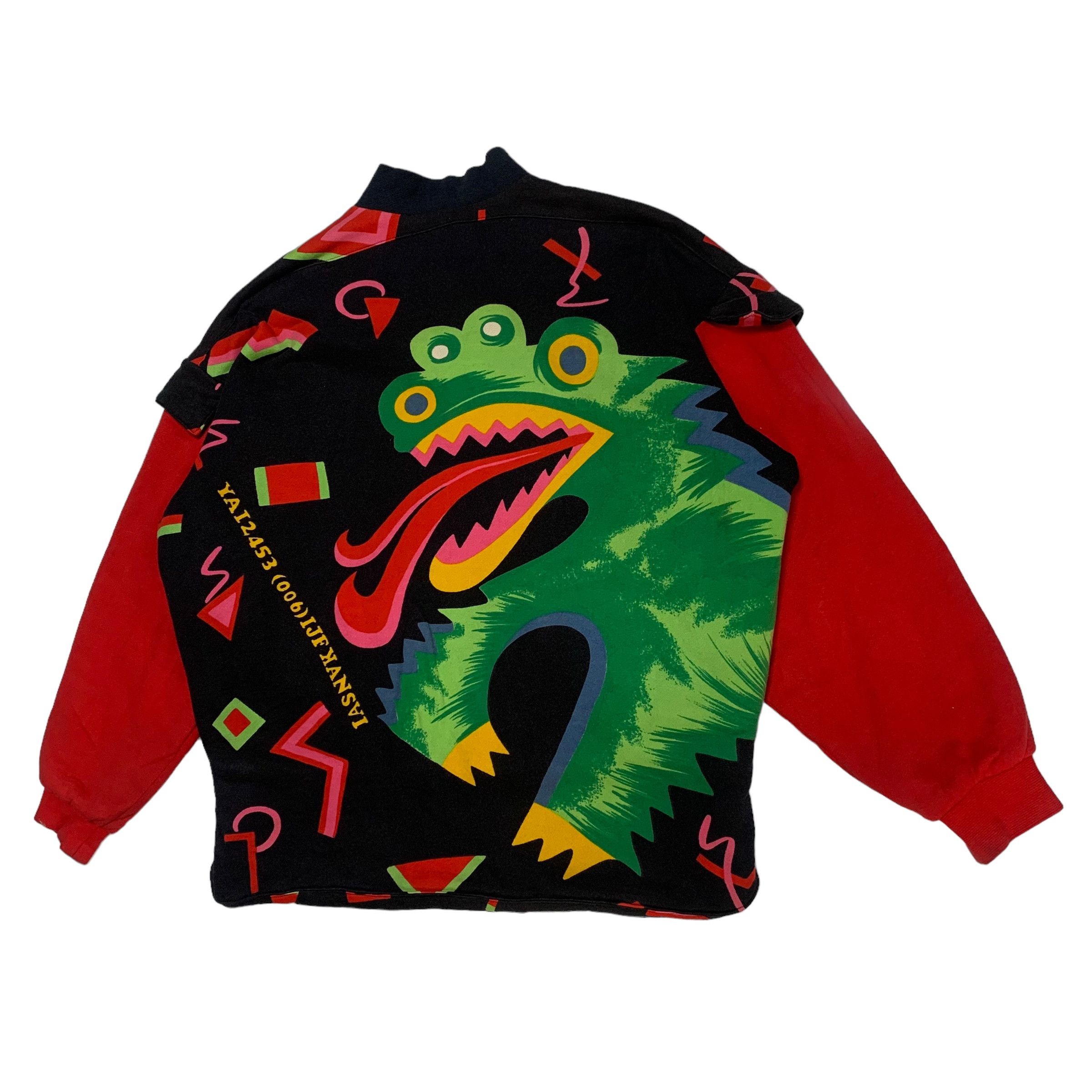 Kansai Yamamoto Vintage 80s Kansai Abstract Frog Design Bomber Jacket Size US M / EU 48-50 / 2 - 9 Thumbnail