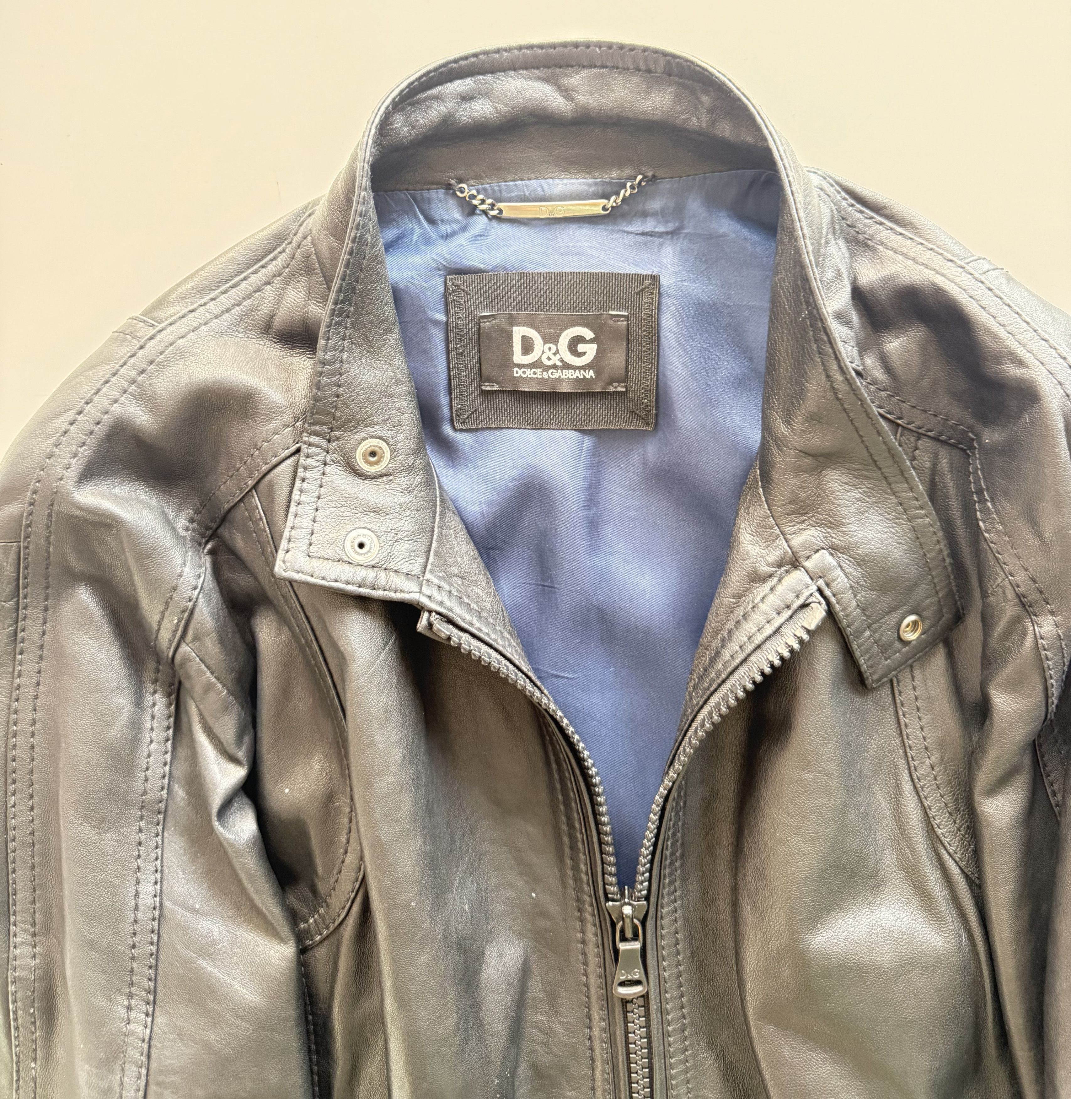 Dolce & Gabbana D&G Dolce & Gabbana Leather Biker Jacket EU Size 52 Unworn Size US L / EU 52-54 / 3 - 6 Thumbnail