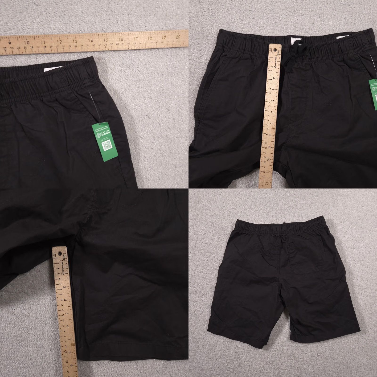 Gap Gap Mens XS Black 9 Inch Easy Short Elastic Waist Drawstring Pockets Chino Relaxed Casual Shirt Size US 27 - 9 Thumbnail