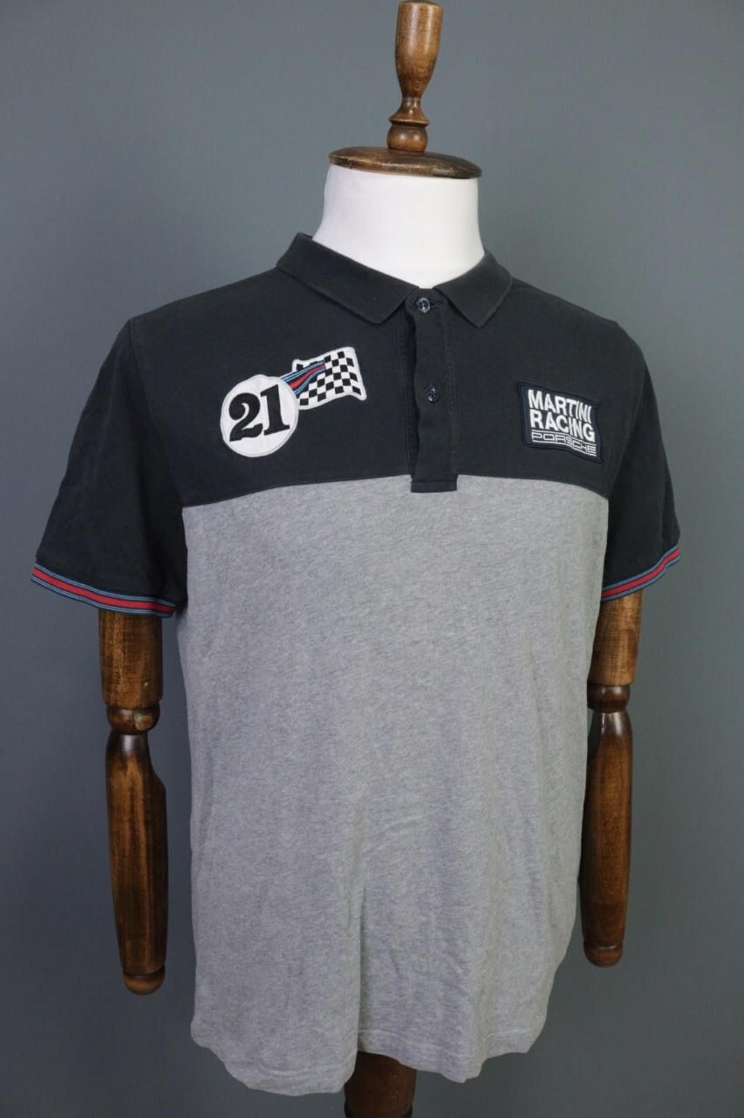 Porsche Design Porsche Gray Marini Racing #21 Polo Shirt Size M Size US M / EU 48-50 / 2 - 4 Thumbnail