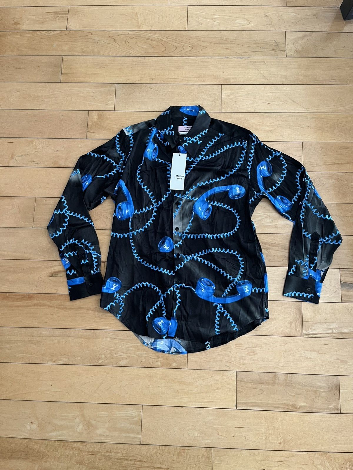 Martine Rose NWT - Martine Rose SS22 Telephone Satin Shirt Size US M / EU 48-50 / 2 - 1 Thumbnail