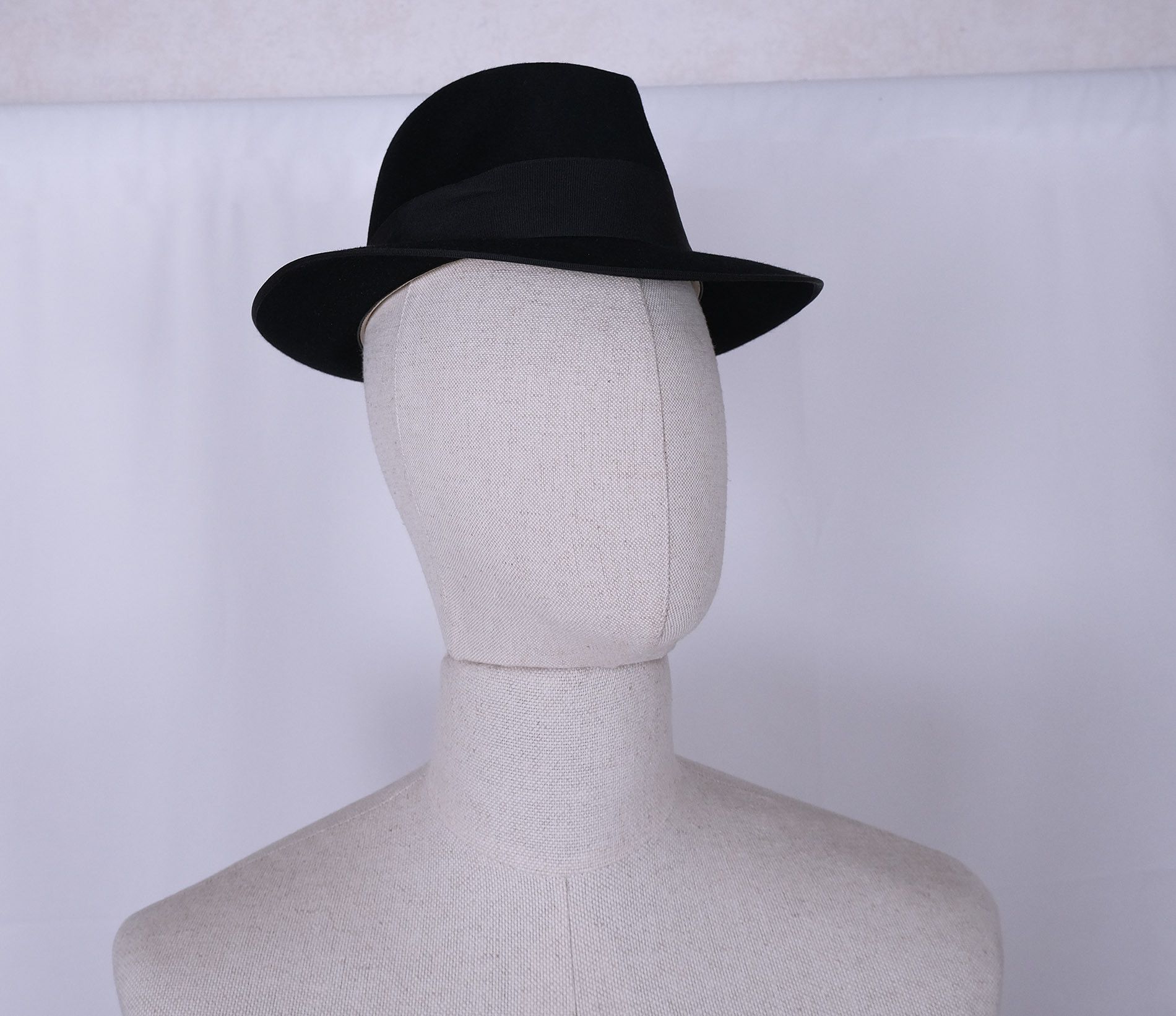 Borsalino Borsalino, black felt hat, size 57 EU, fedora, RRP 350e Size ONE SIZE - 1 Thumbnail