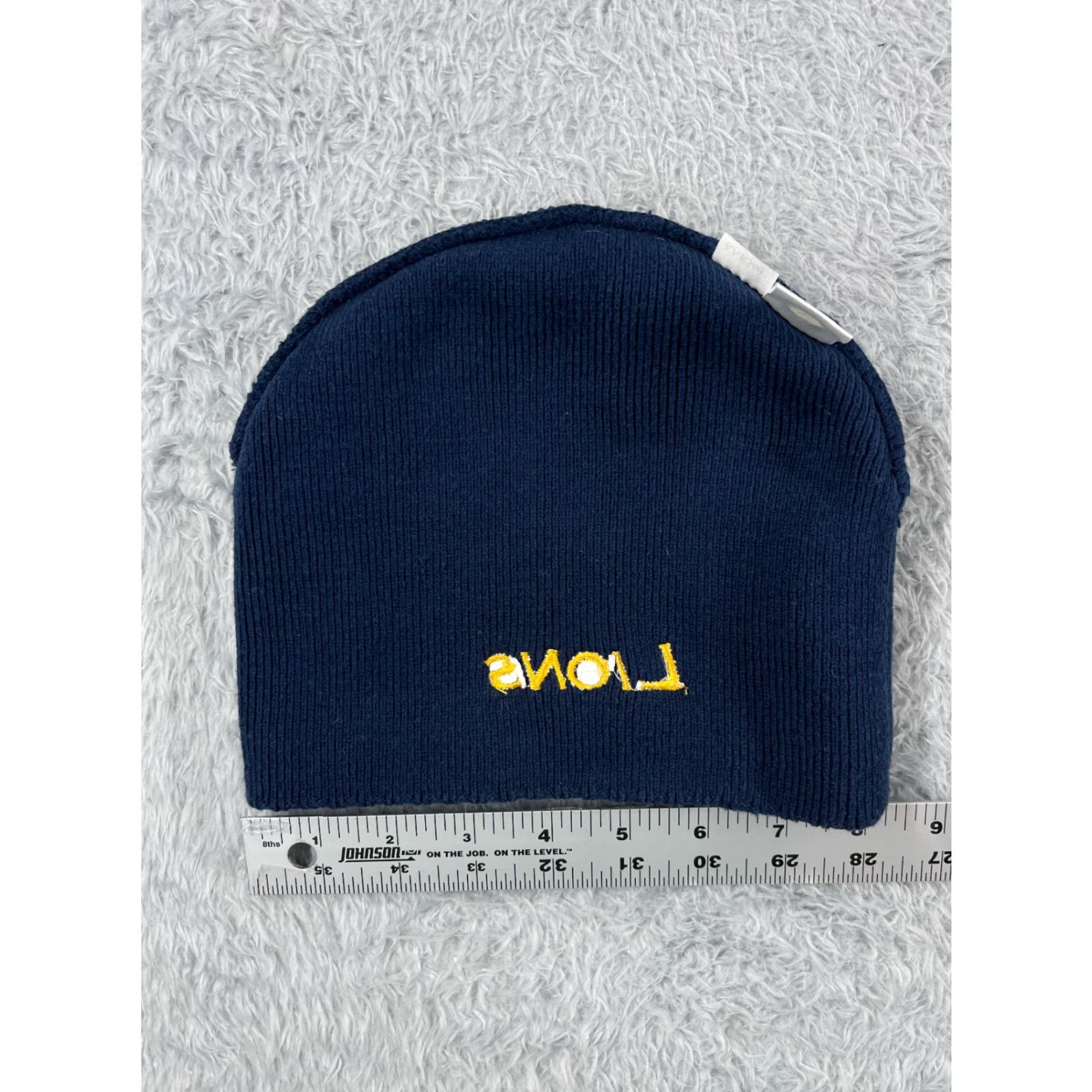 Vintage Outdoor Cap Lions Beanie Toque Adult One Size Blue Yellow Knit Embroidered Acrylic Cap Sports Hat Mens|Womens|Unisex Size ONE SIZE - 5 Thumbnail