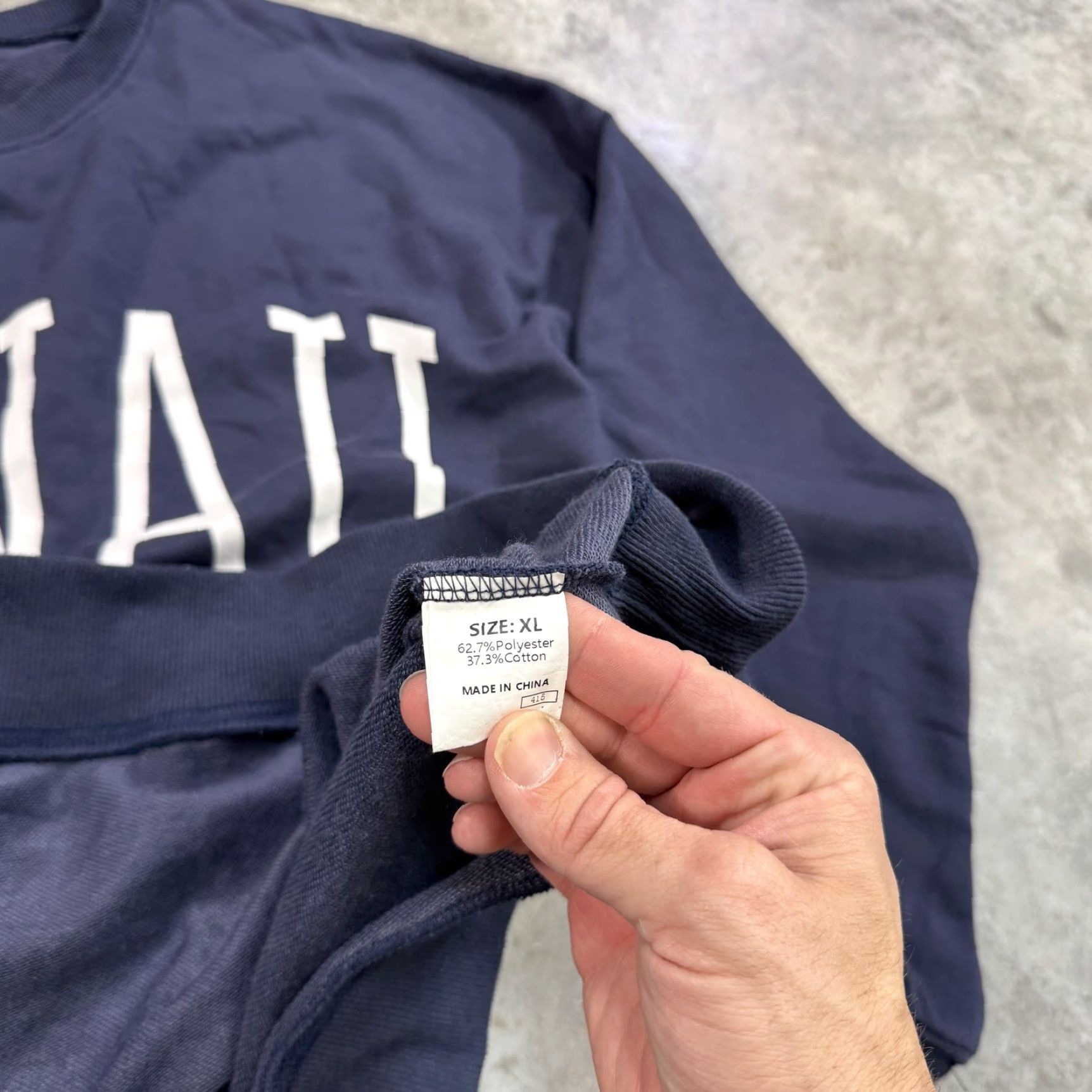 Vintage VINTAGE Hawaii Sweatshirt Mens XL Navy Blue Crewneck Pullover U.S.A. Graphic Soft Size US XL / EU 56 / 4 - 5 Thumbnail