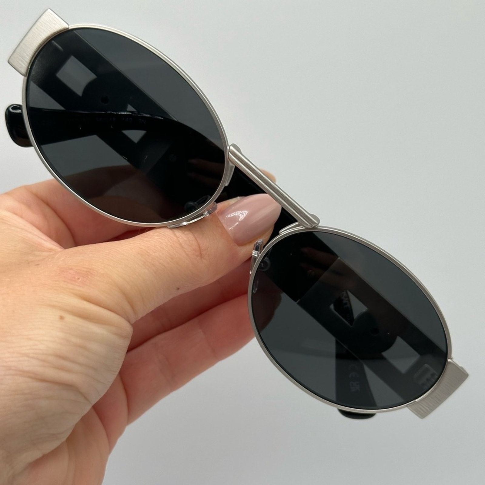 Versace NEW VERSACE VE2264 151387 Silver Dark Grey Unisex Sunglasses Size ONE SIZE - 9 Thumbnail