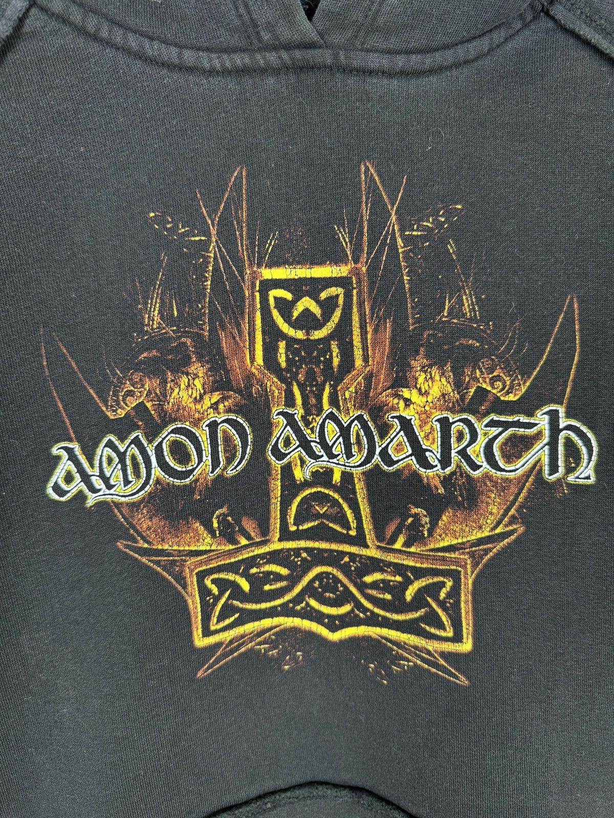 Band Tees Vintage 00s Amon Amarth with oden on my side Metal Hoodie Size US M / EU 48-50 / 2 - 4 Thumbnail