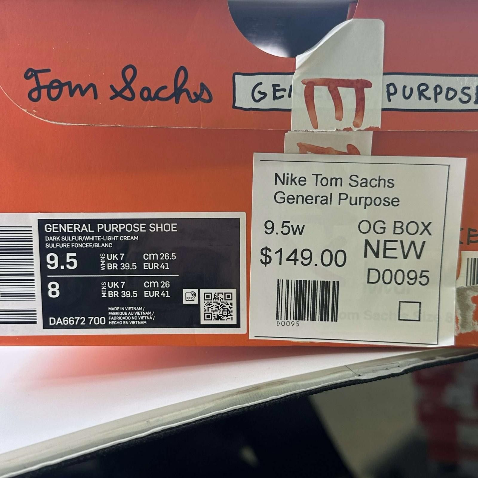 Nike Nike Tom Sachs Shoe Dark Sulfur 9.5W New With Box Size US 9.5 / IT 39.5 - 8 Thumbnail