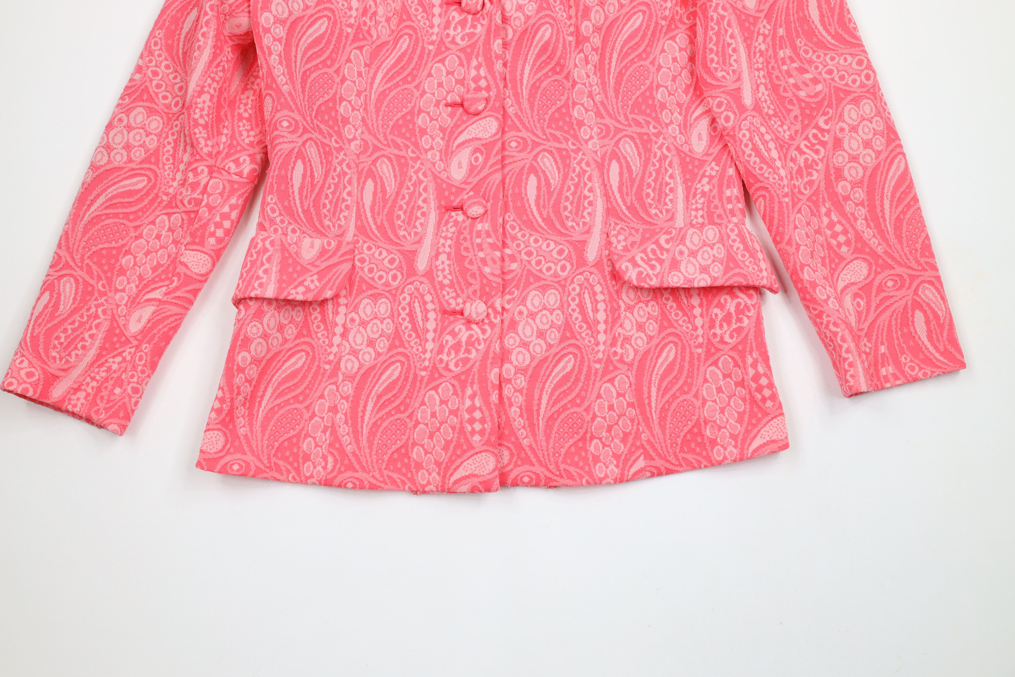 Vintage Vintage 70s 3 Piece Paisley Knit Skirt Bell Bottoms Suit Size XL / US 12-14 / IT 48-50 - 4 Thumbnail