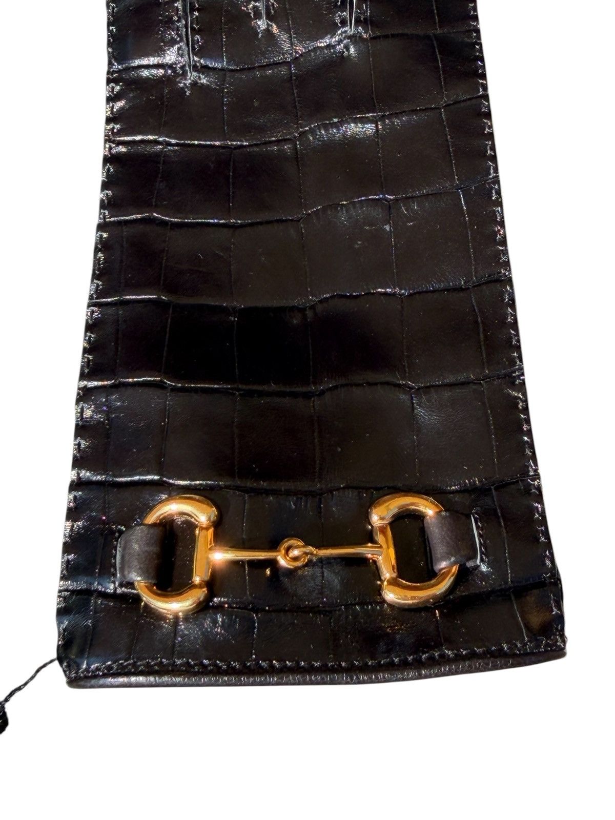 Gucci Gucci Horsebit Crorodile lesther gloves Size ONE SIZE - 7 Thumbnail