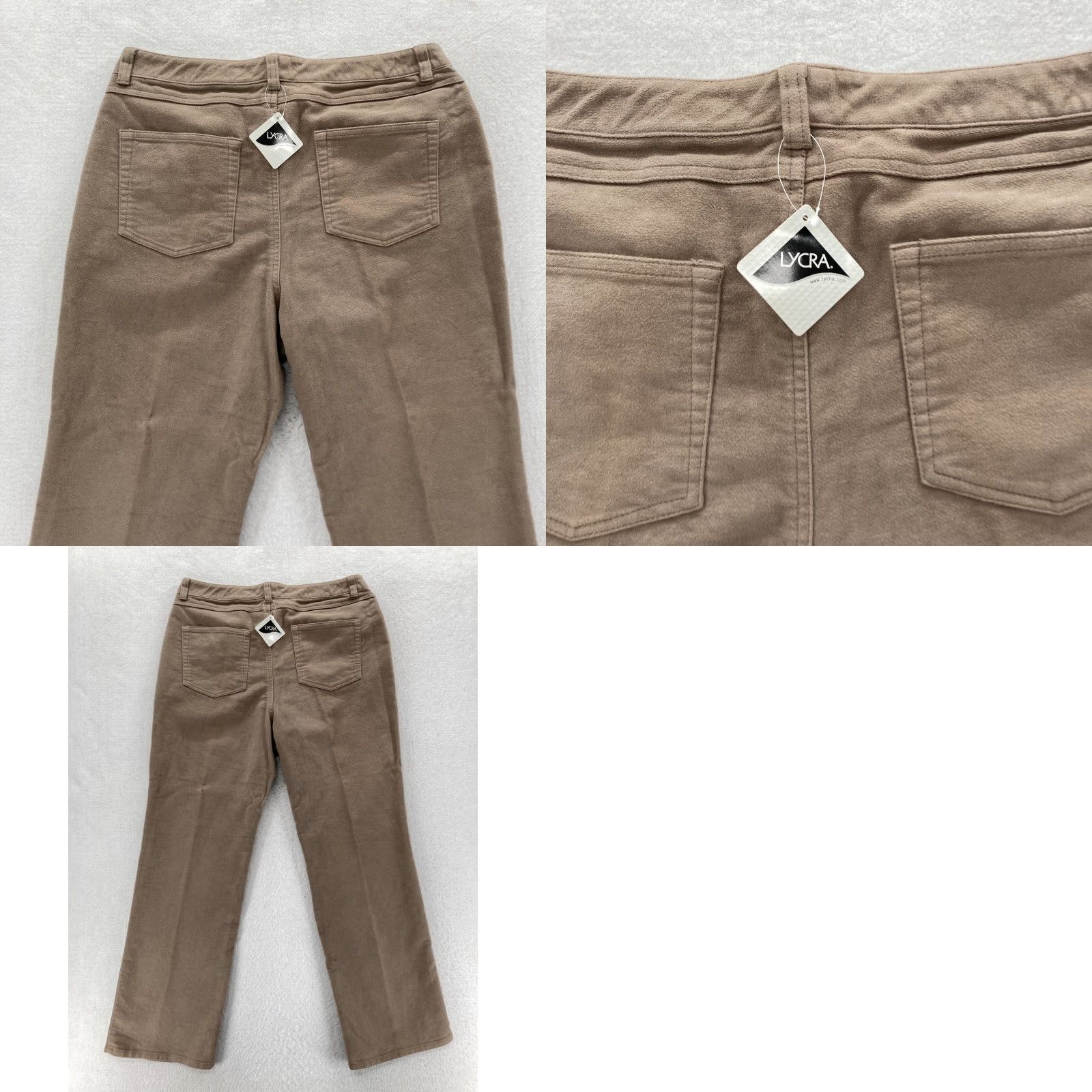 Vintage L.L. Bean Women 14 Brown Soft Stretch Flat Front Chino Pants Mid Rise Pants Size 36" / US 14 / IT 50 - 8 Thumbnail