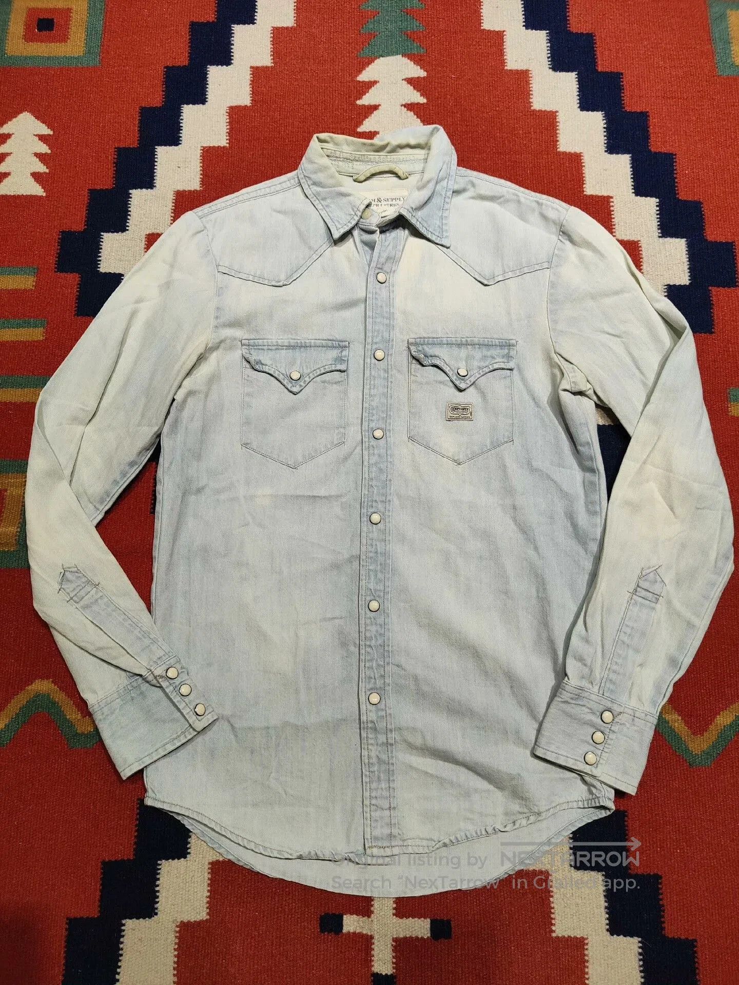 RRL Ralph Lauren Ralph Lauren Cowboy Denim Shirt. Size US XS / EU 42 / 0 - 1 Thumbnail