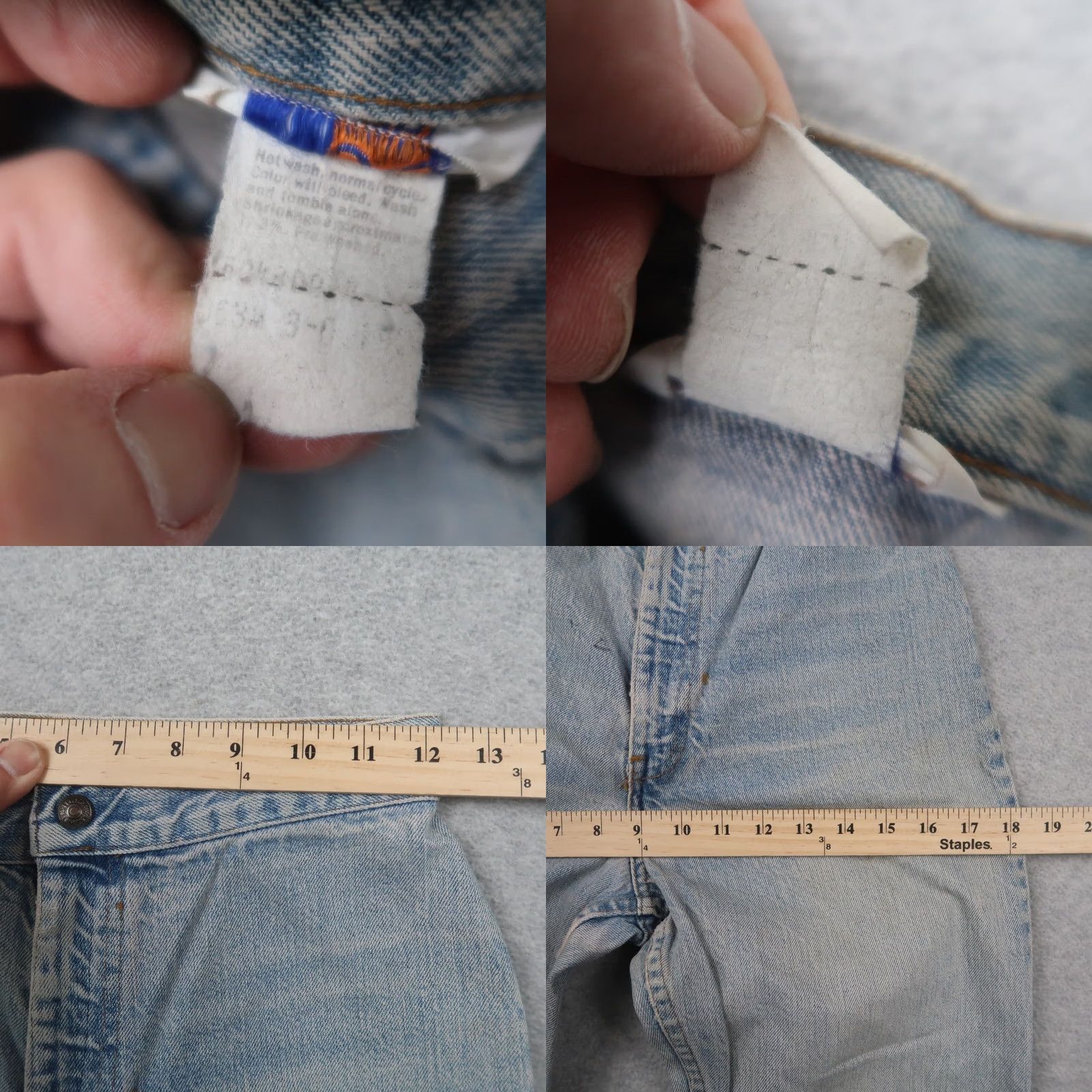 Levi's VINTAGE Levi's Orange Tab Jeans Women 24x27.75 High Waisted USA Purple? No, Blue Denim 100% Cotton Straight -??? Size 42" / US 20 - 9 Thumbnail