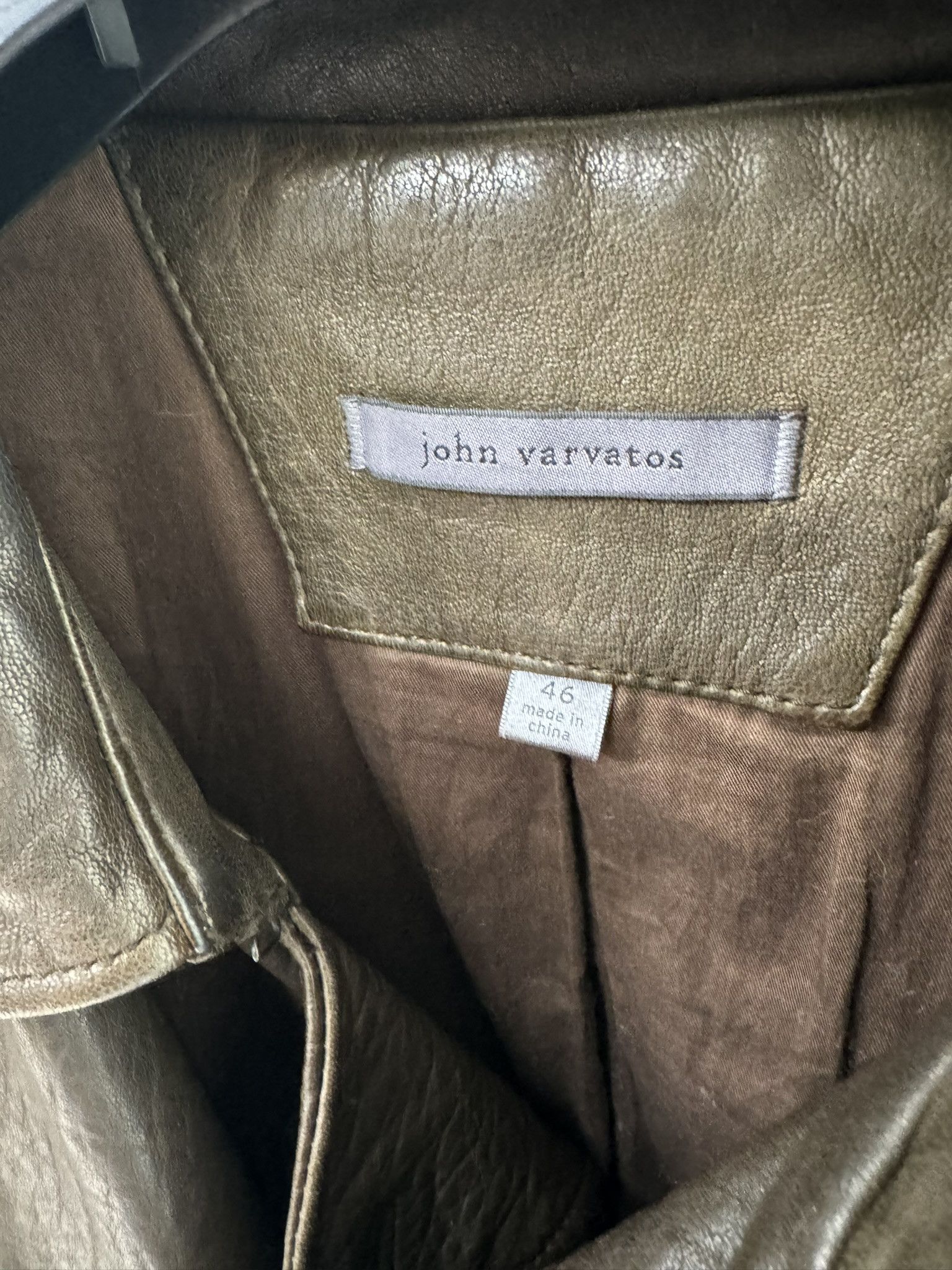 John Varvatos JOHN VARVATOS Brown Leather Trench Coat MSRP$3298 Size US S / EU 44-46 / 1 - 2 Thumbnail