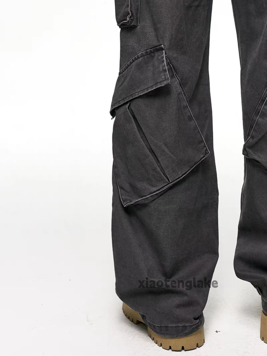 Designer Unisex outdoor utility faded loose baggy hiphop cargo pants Size US 32 / EU 48 - 7 Thumbnail