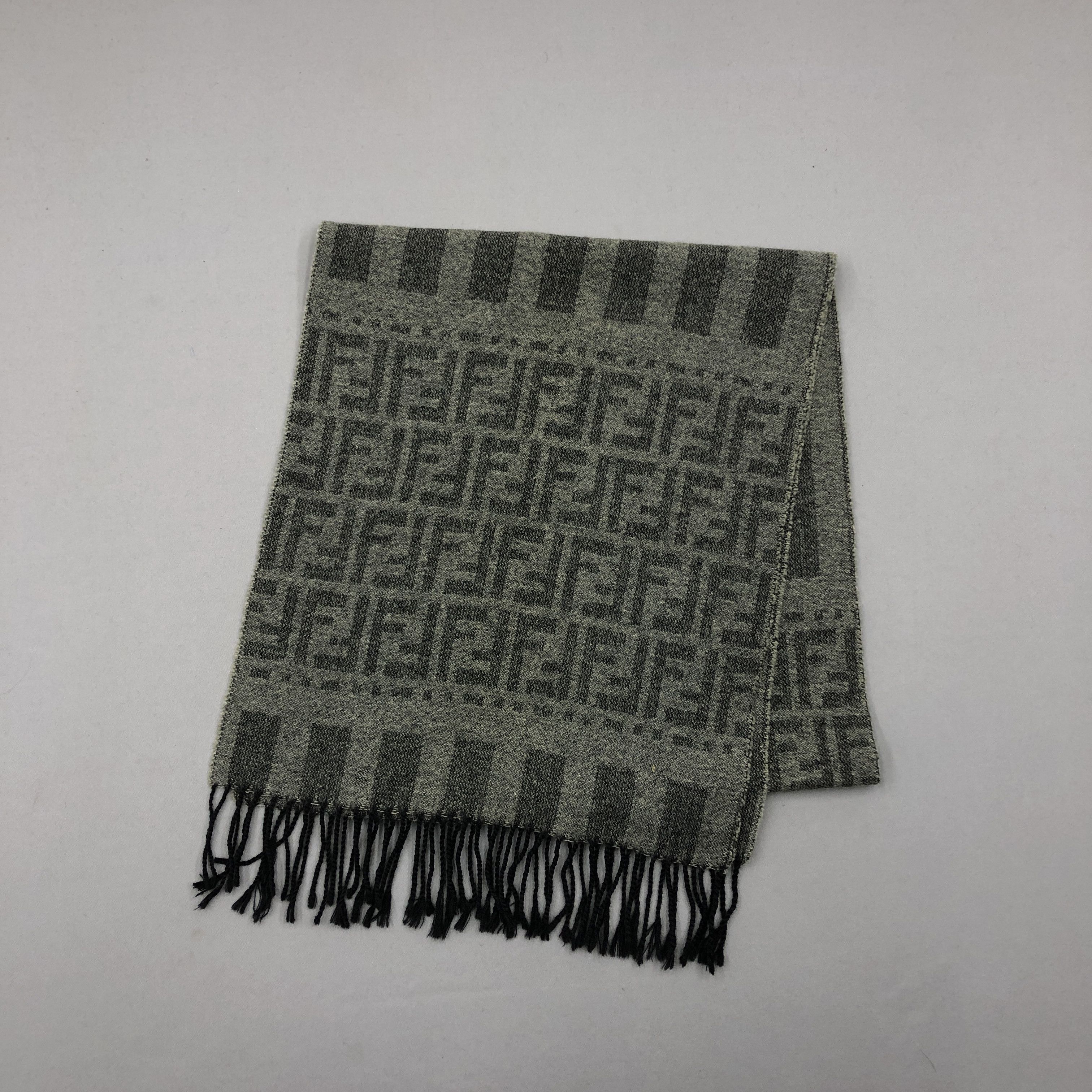 Fendi Vintage Fendi Scarf Fendi Zucca FF Monogram Wool Scarves Size ONE SIZE - 4 Thumbnail