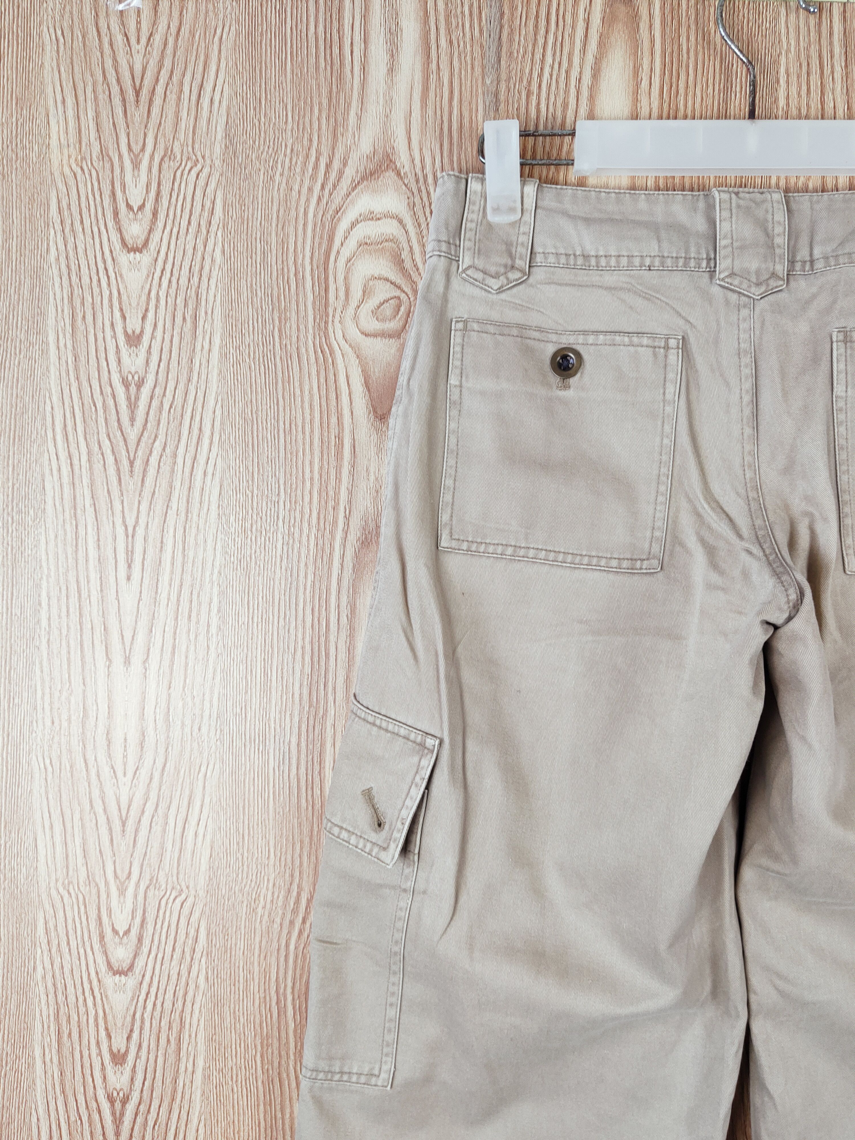 Japanese Brand Rio Sister Division Beige Multipocket Cargo Pants #W458 Size 29" - 8 Thumbnail