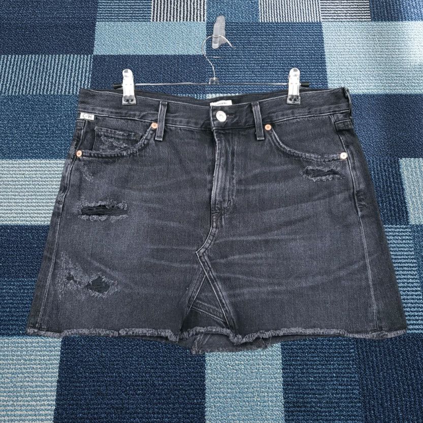Citizens Of Humanity Citizens of Humanity Skirt Women 27 Black Premium Vintage Mini Denim Ripped Jeans Style: Mini Size 27" / US 4 / IT 40 - 1 Thumbnail