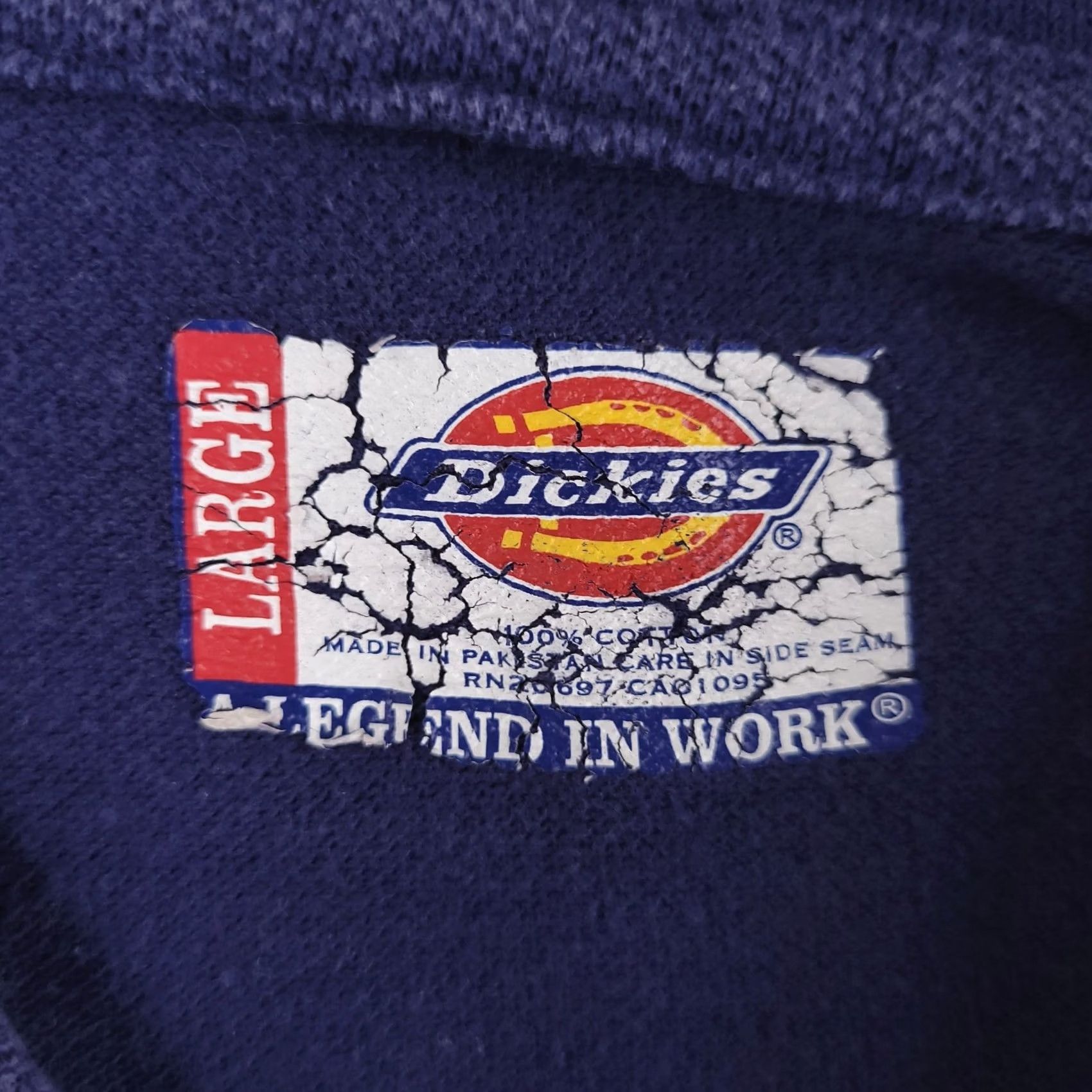 Dickies Dickies Shirt Mens Large Blue Polo Short Sleeve Collared Workwear Distressed Polo Shirt Mens Large Blue Vintage No Size US L / EU 52-54 / 3 - 4 Thumbnail