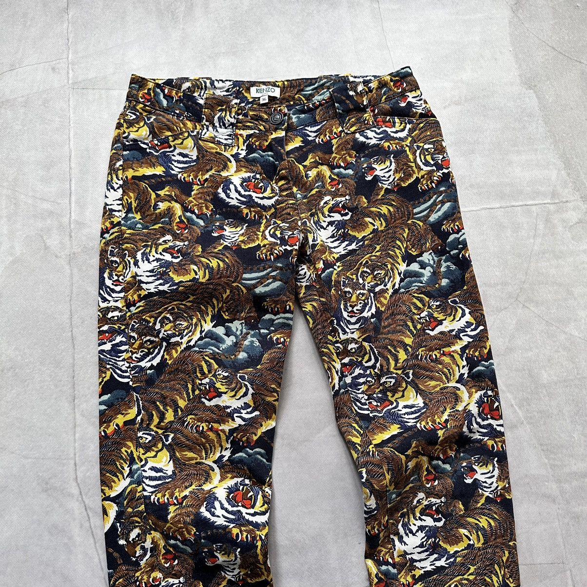 Ed Hardy × Hysteric Glamour × Kenzo RARE Kenzo Vintage Tigers Monogram Jeans Pants Gucci Vibe Size 36" / US 14 / IT 50 - 2 Thumbnail