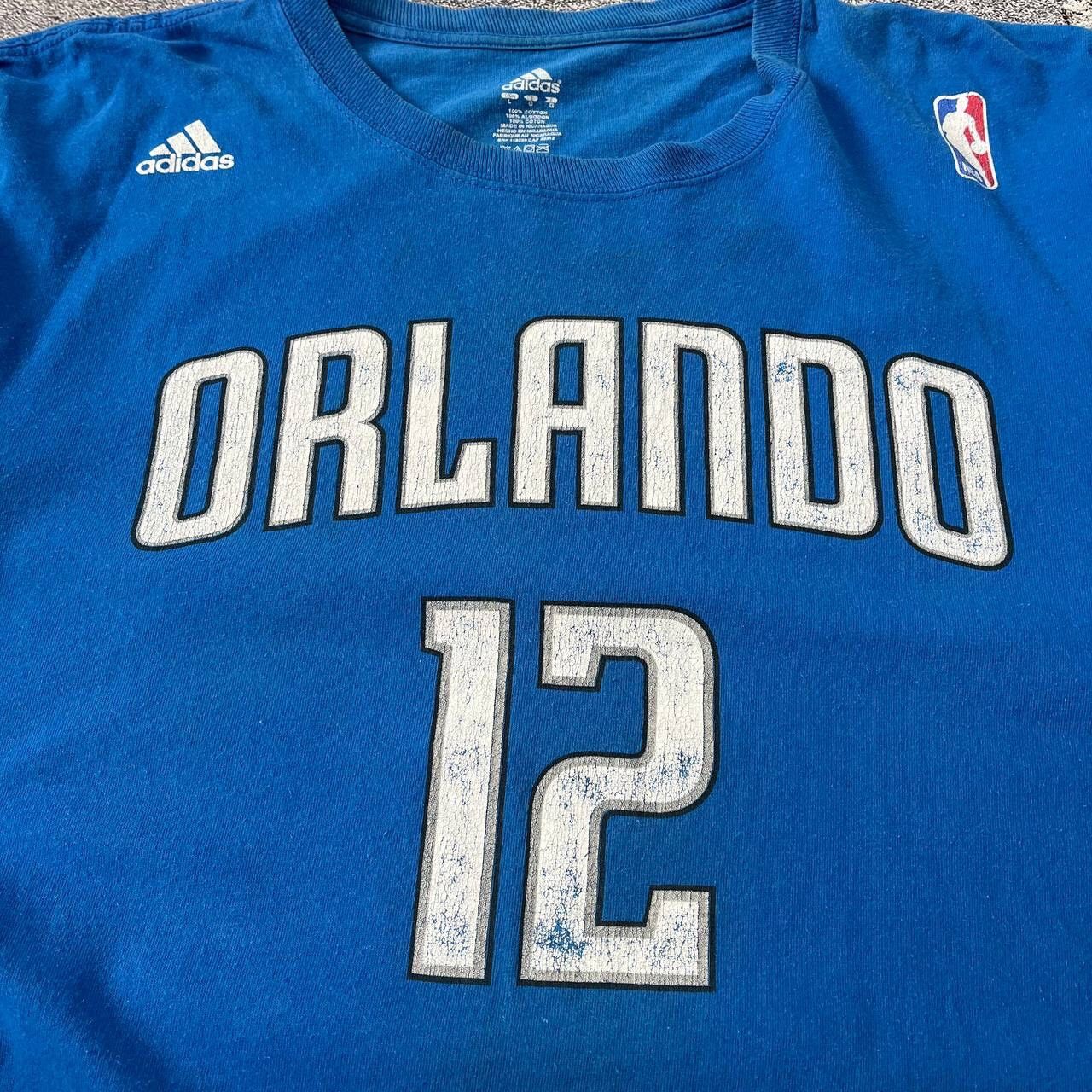 Adidas Vintage Adidas Blue Cotton T-Shirt Howard #12 Ordlando Big Size US L / EU 52-54 / 3 - 8 Thumbnail