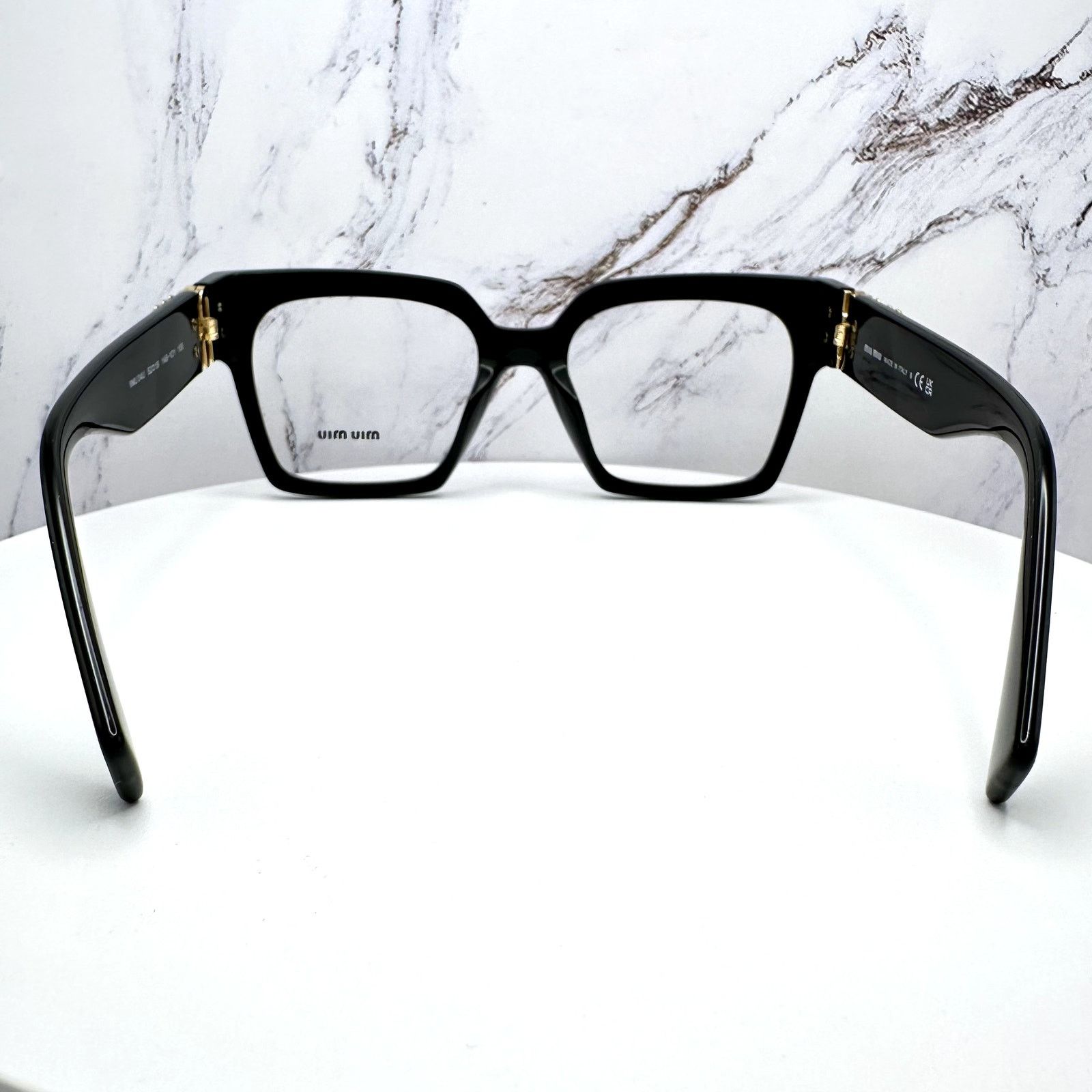 Miu Miu MIU MIU Womens Eyeglasses Black Square Full Rim frames Size ONE SIZE - 16 Thumbnail