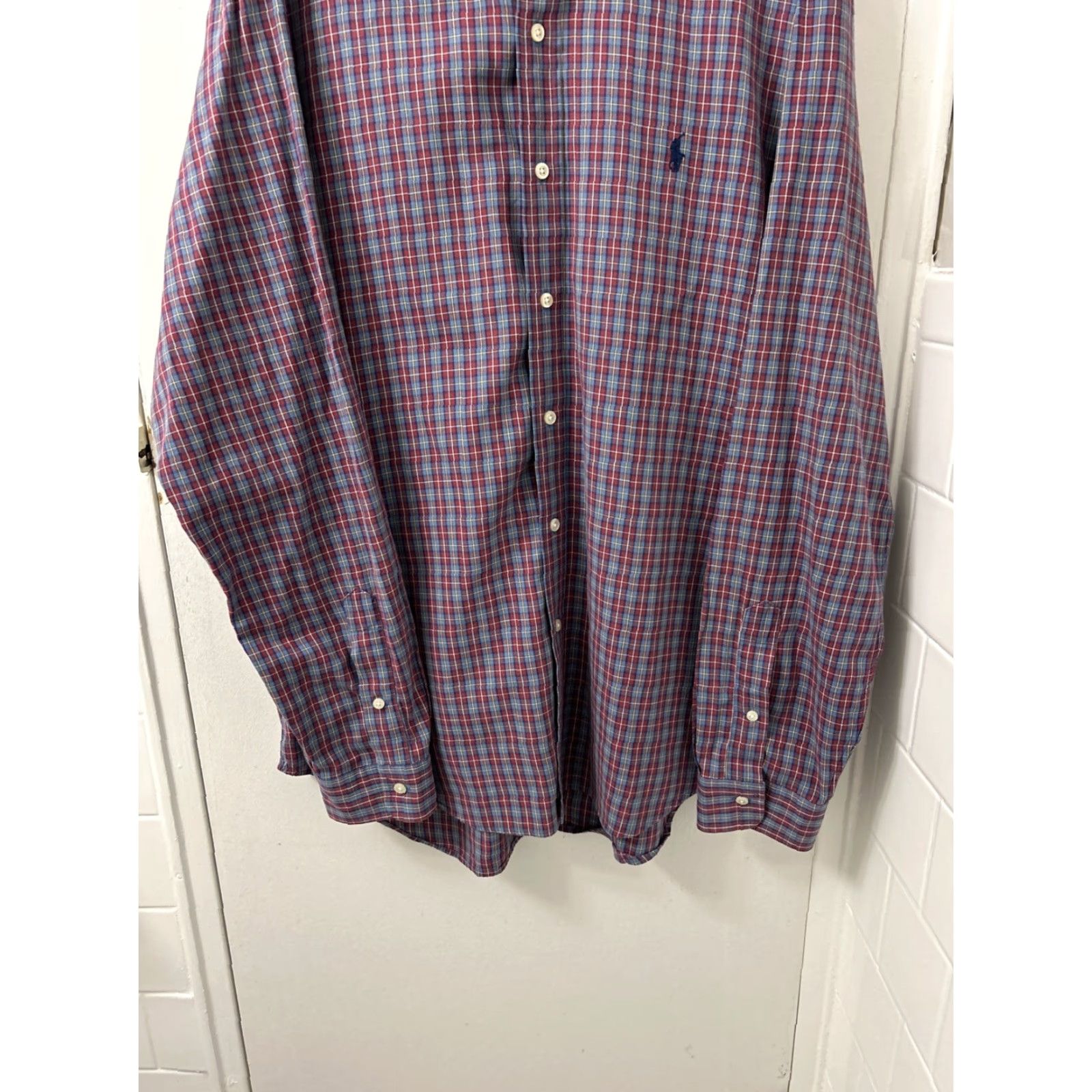 Ralph Lauren Ralph Lauren Shirt Mens XL Blue Red Oxford Plaid Button-Down Pony Logo L/S Size US XL / EU 56 / 4 - 3 Thumbnail