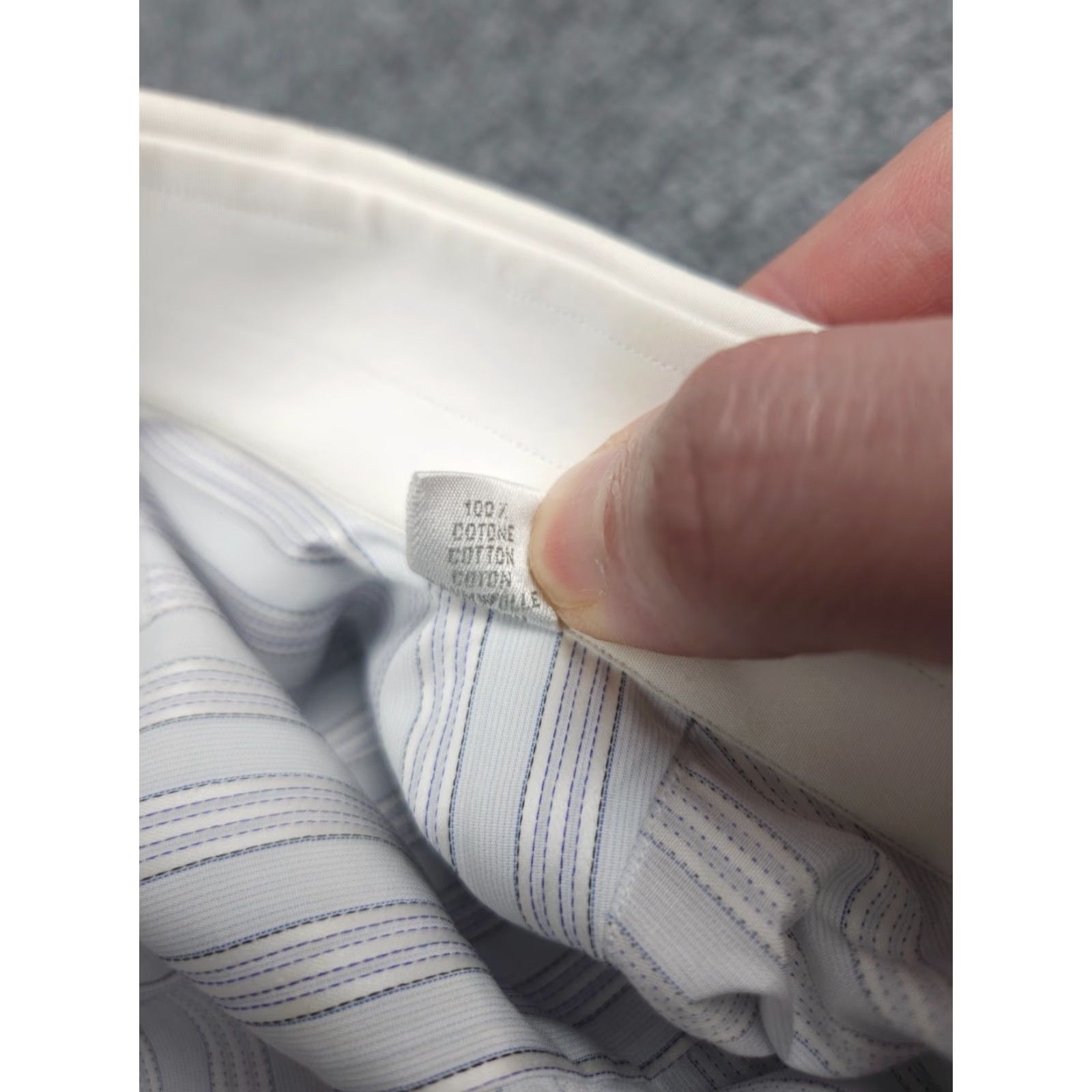 Vintage MAROL Bologna Dress Shirt Mens 40 Striped Button Up 15 3/4 Italy Cotton Shirt Size 40R - 7 Thumbnail