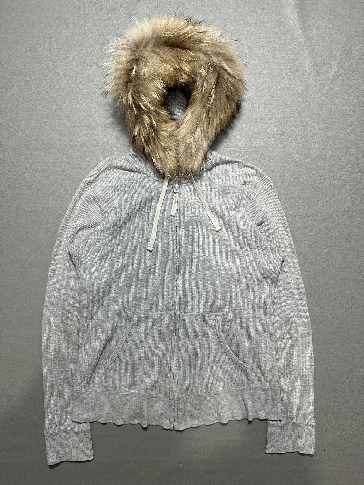 20471120 VINTAGE WAFFLE PARKA THERMAL ZIP HOODIE FUR IFSIX LGB STYLE Size US M / EU 48-50 / 2 - 1 Thumbnail