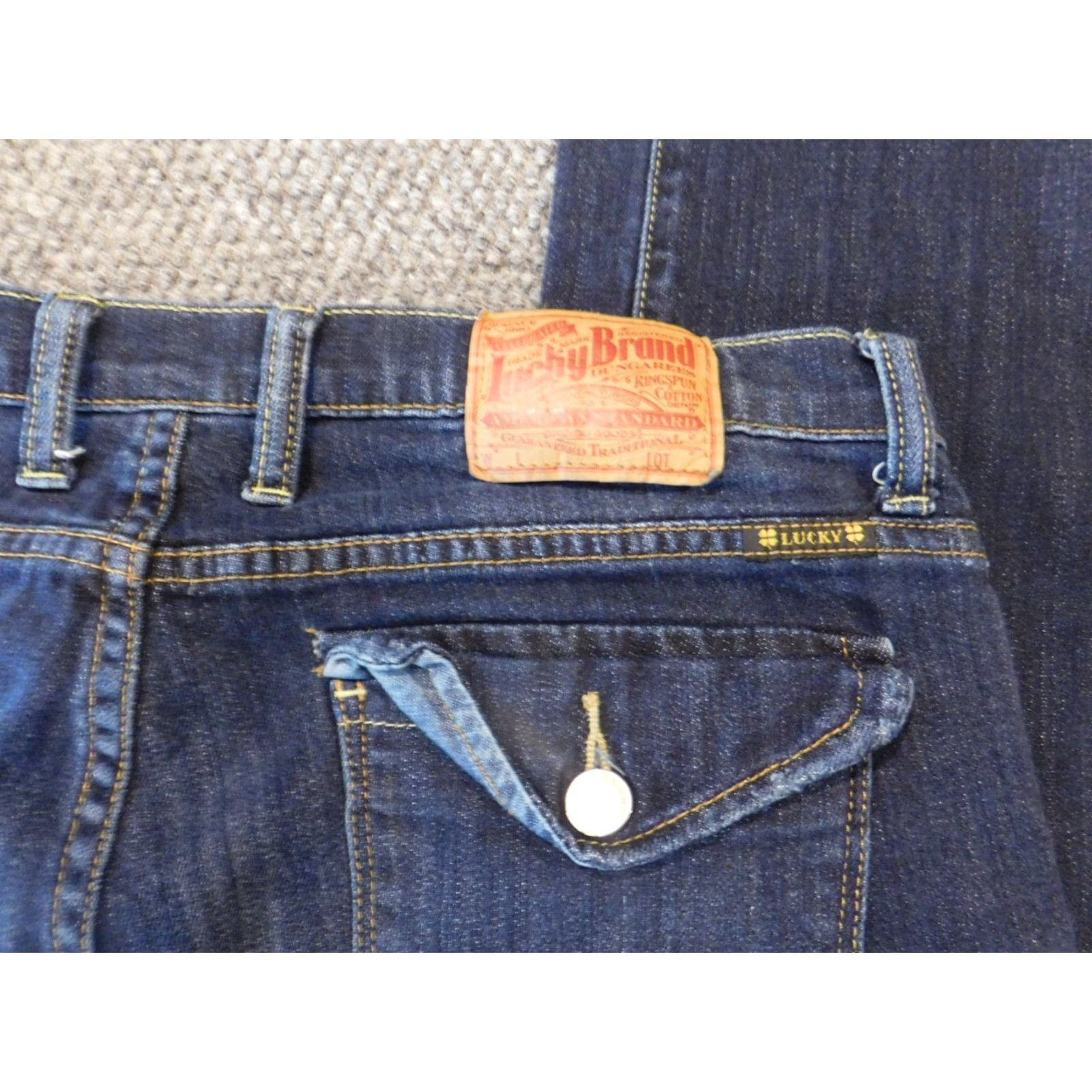 Lucky Brand Lucky Brand Jeans Womens 31 Blue Straight Denim Dark Wash Size 24" / US 00 / IT 34 - 6 Thumbnail