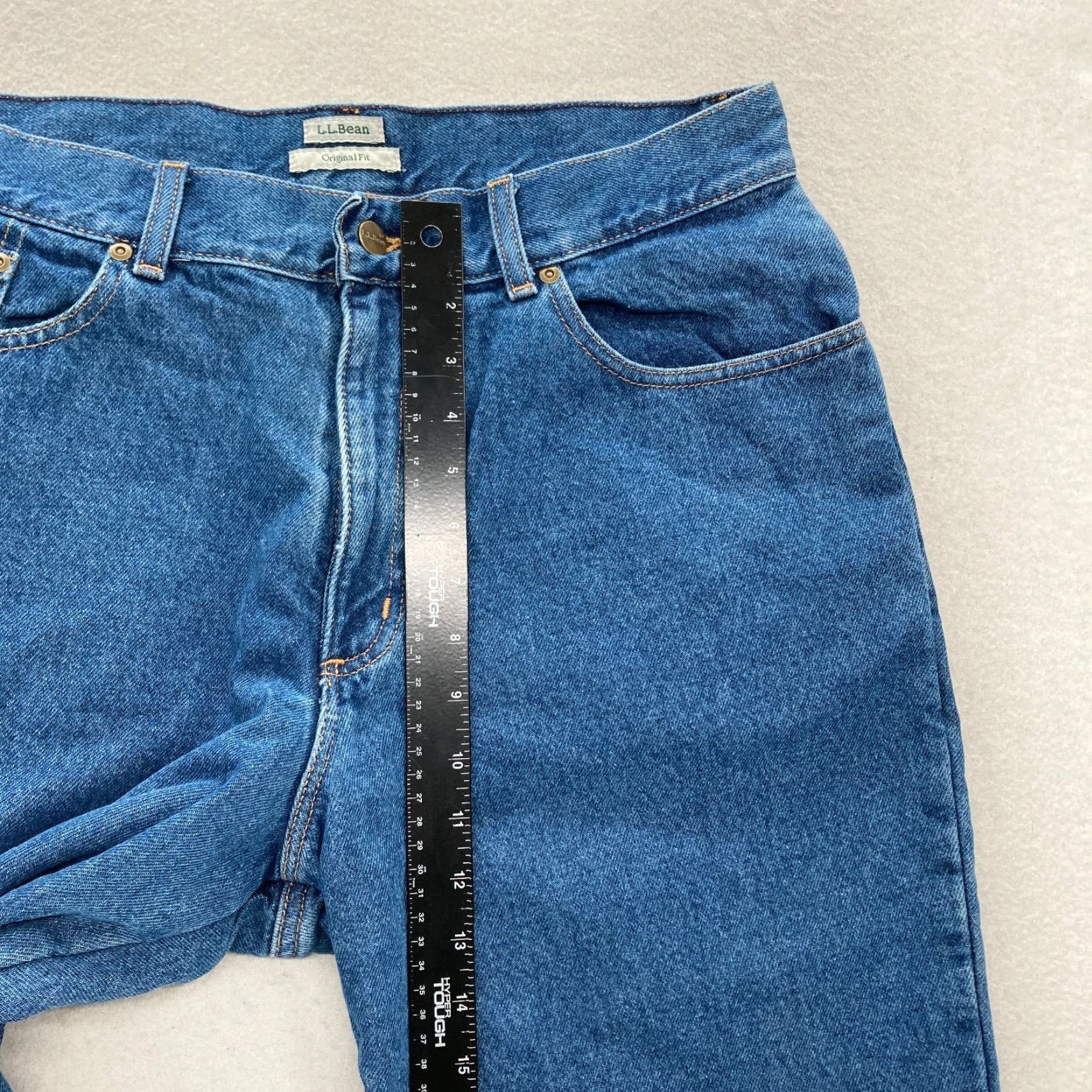 Vintage L.L. Bean Flannel Lined Jeans Women's 16P Original Fit Straight Leg Blue Denim Size 25" / US 0 / IT 36 - 7 Thumbnail