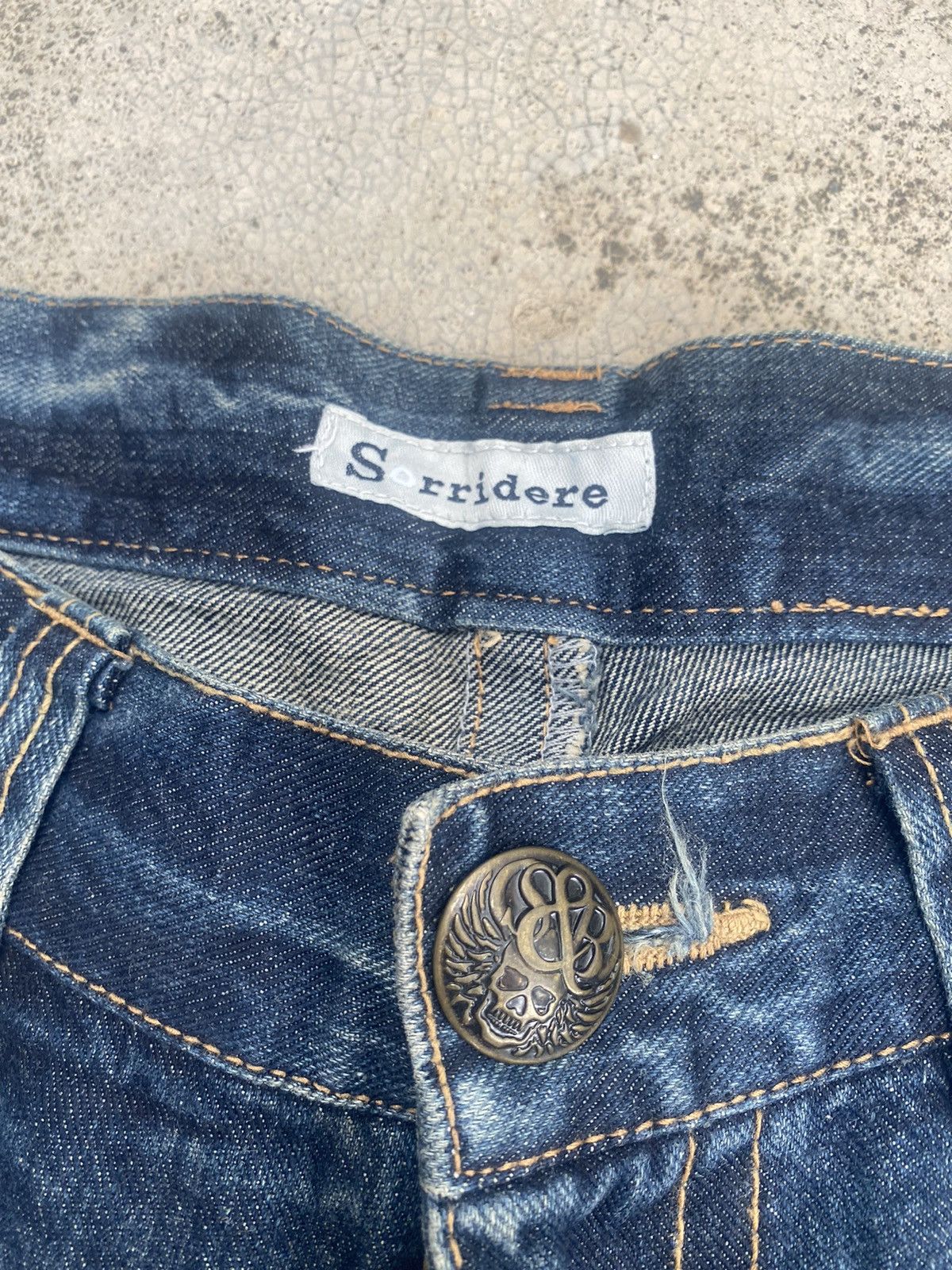 If Six Was Nine × Japanese Brand Flare Jeans Sorridere Distress Clawmark Bootcut Size US 35 - 12 Thumbnail