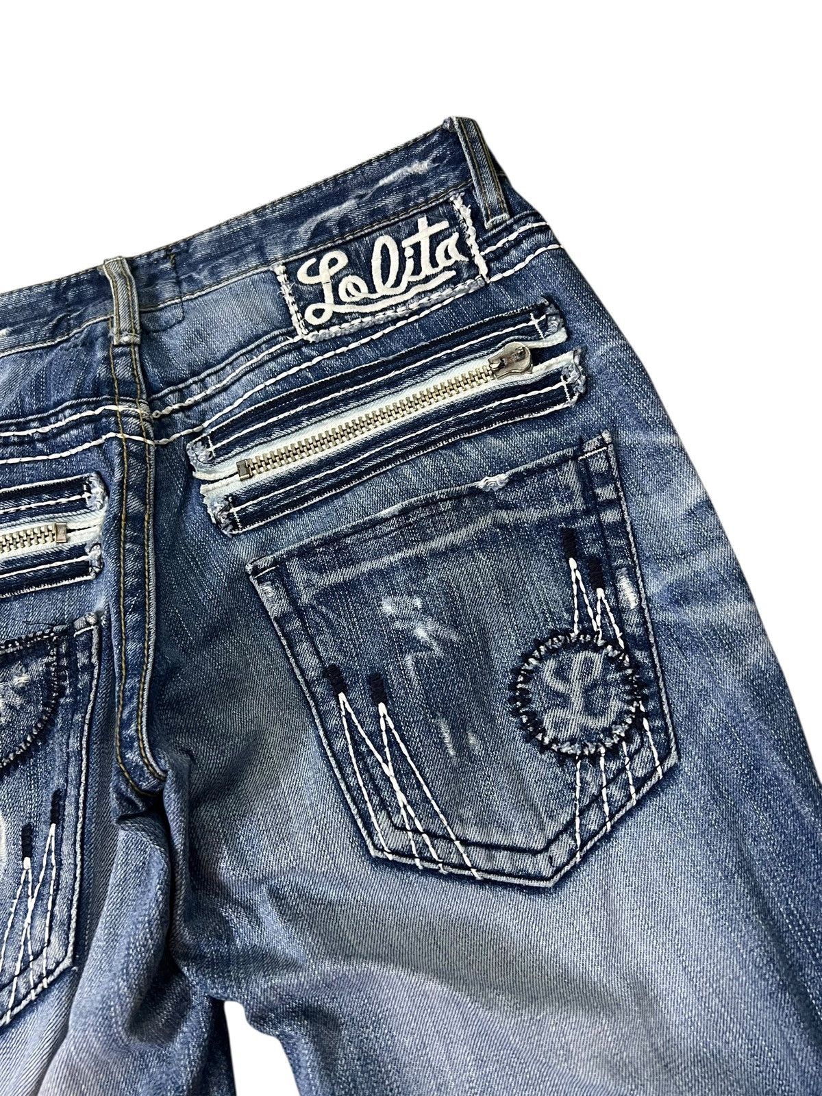 If Six Was Nine Lolita By Concert Club Washed Distress Jean Size US 31 - 15 Thumbnail