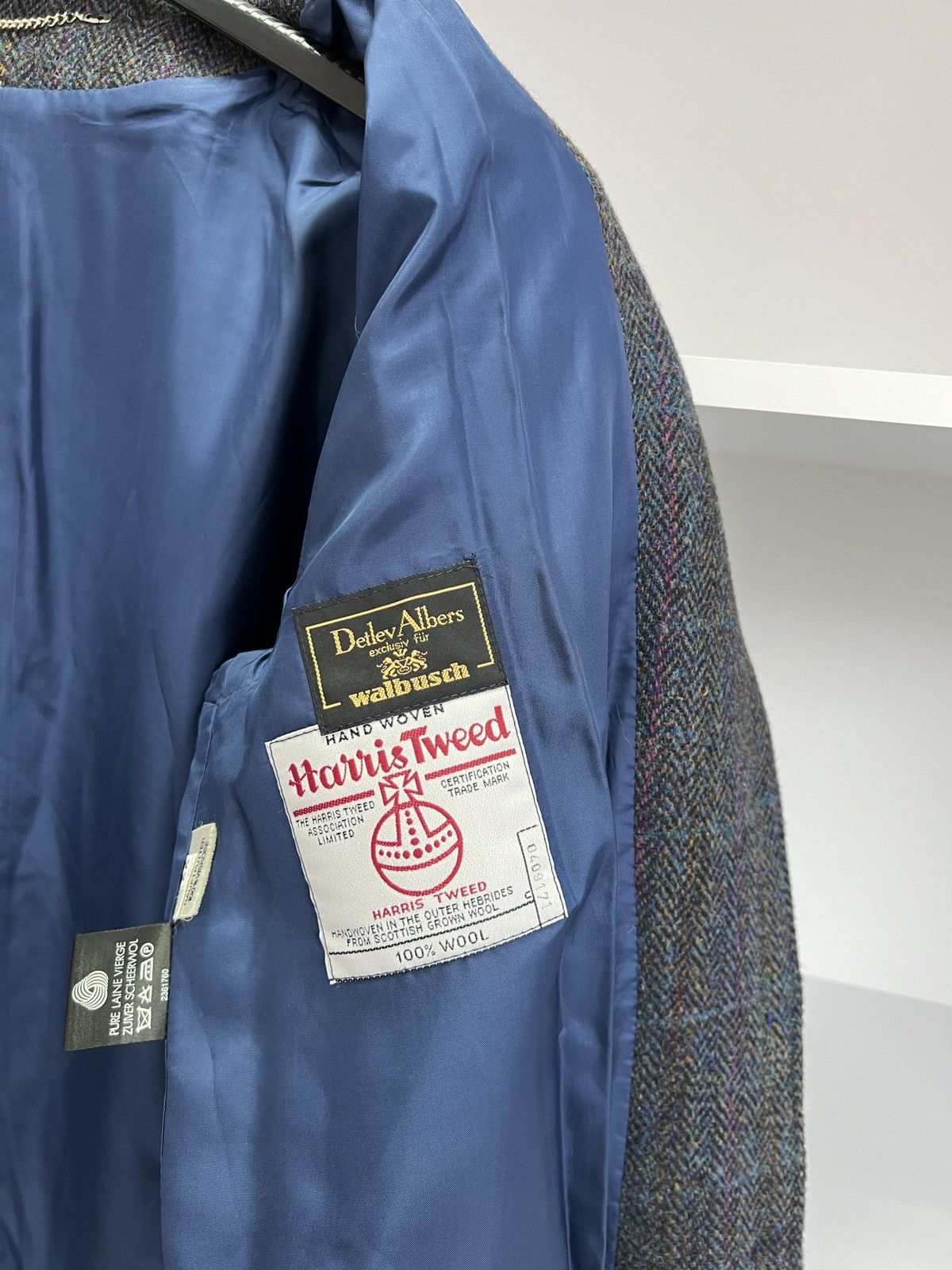 Harris Tweed × Vintage Vintage Harris Tweed Wool Old Money Style Blazer Jacket Size 42R - 8 Thumbnail
