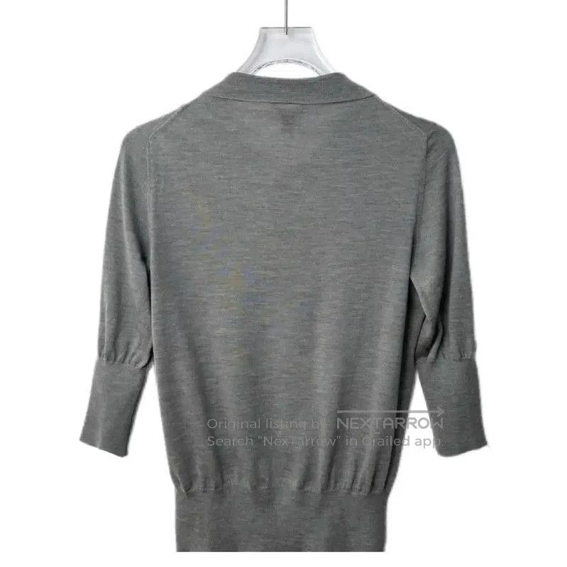 Louis Vuitton Louis Vuitton Gray Cotton Blend Sweater . Size M / US 6-8 / IT 42-44 - 2 Thumbnail