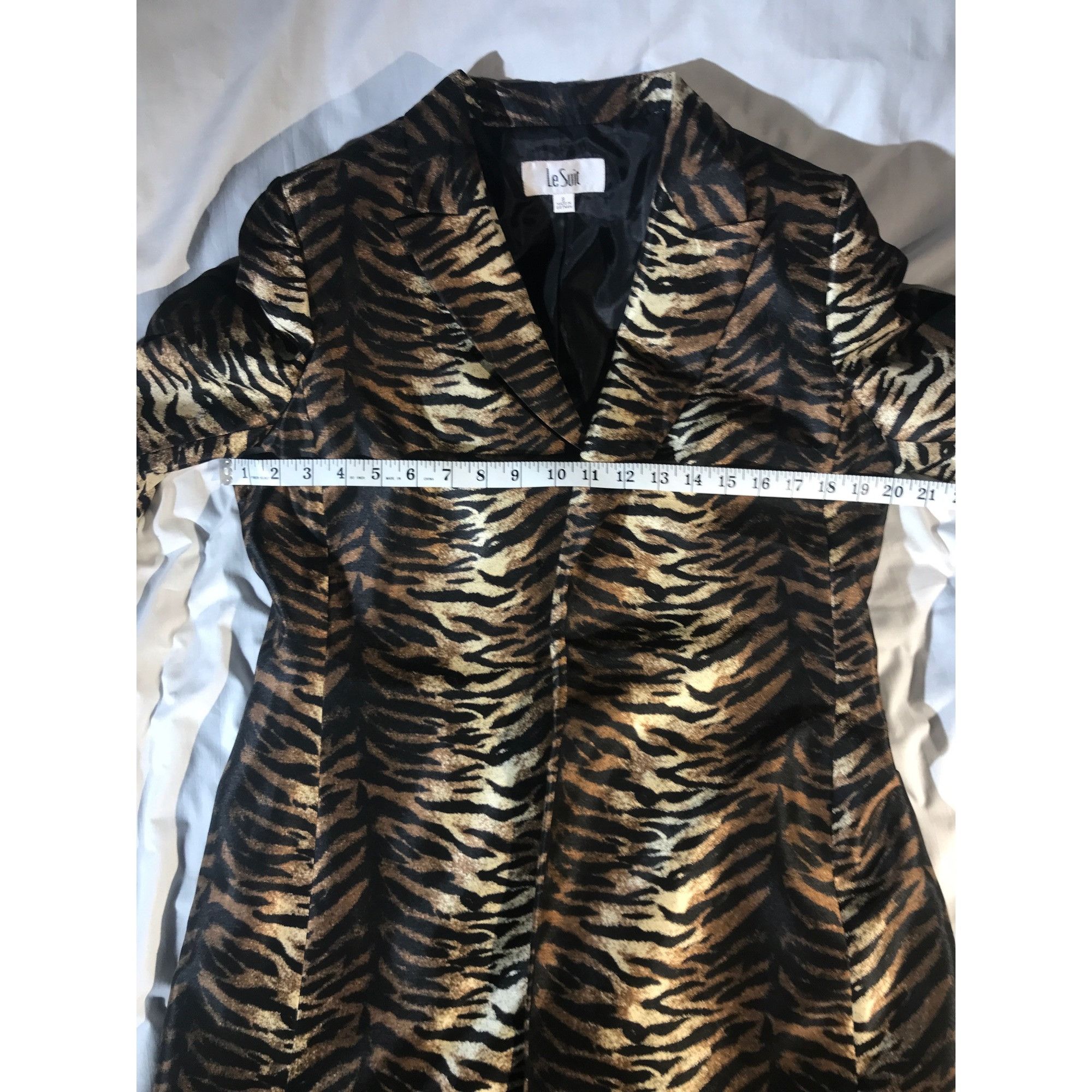 Other Le Suit Women's Animal Print Long Buttonless Blazer Duster Size M / US 6-8 / IT 42-44 - 5 Thumbnail