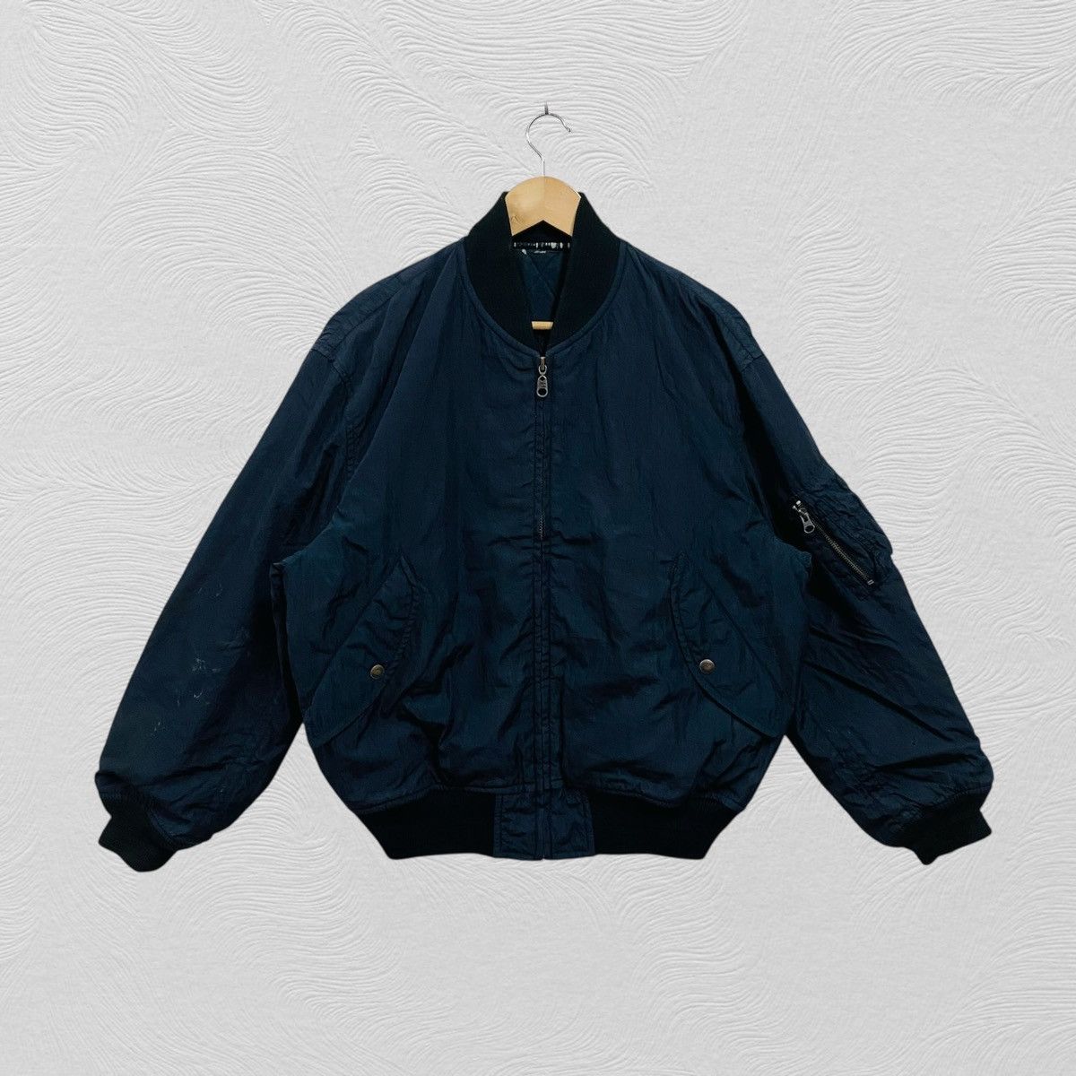 Japanese Brand Vintage 90s jun men bomber jacket spellout big logo Size US XL / EU 56 / 4 - 2 Thumbnail