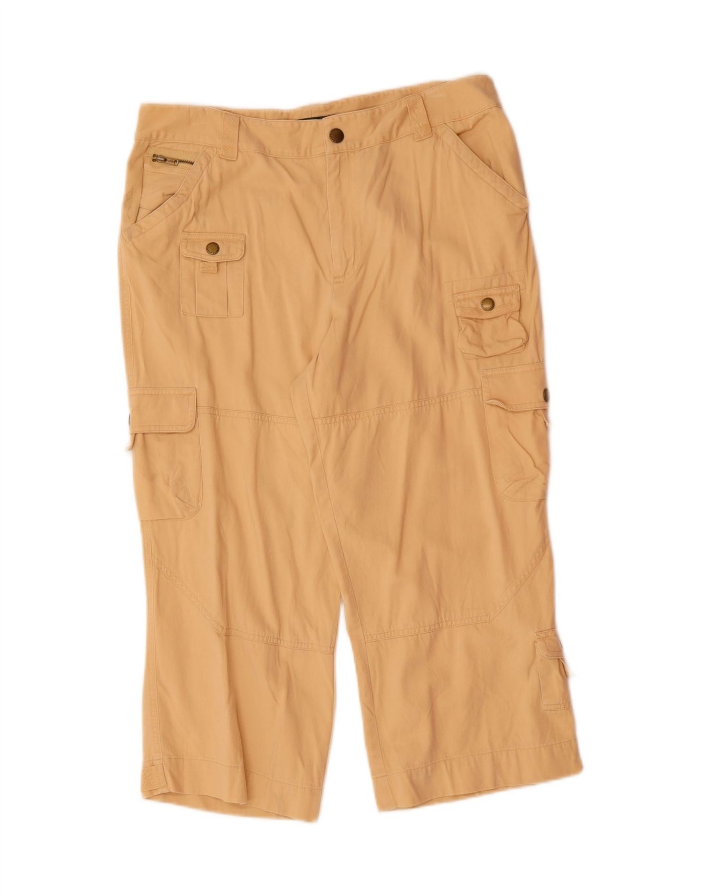 Ralph Lauren Womens Straight Cargo Trousers US 12 Large W34 L22 Beige Size 30" / US 8 / IT 44 - 1 Thumbnail