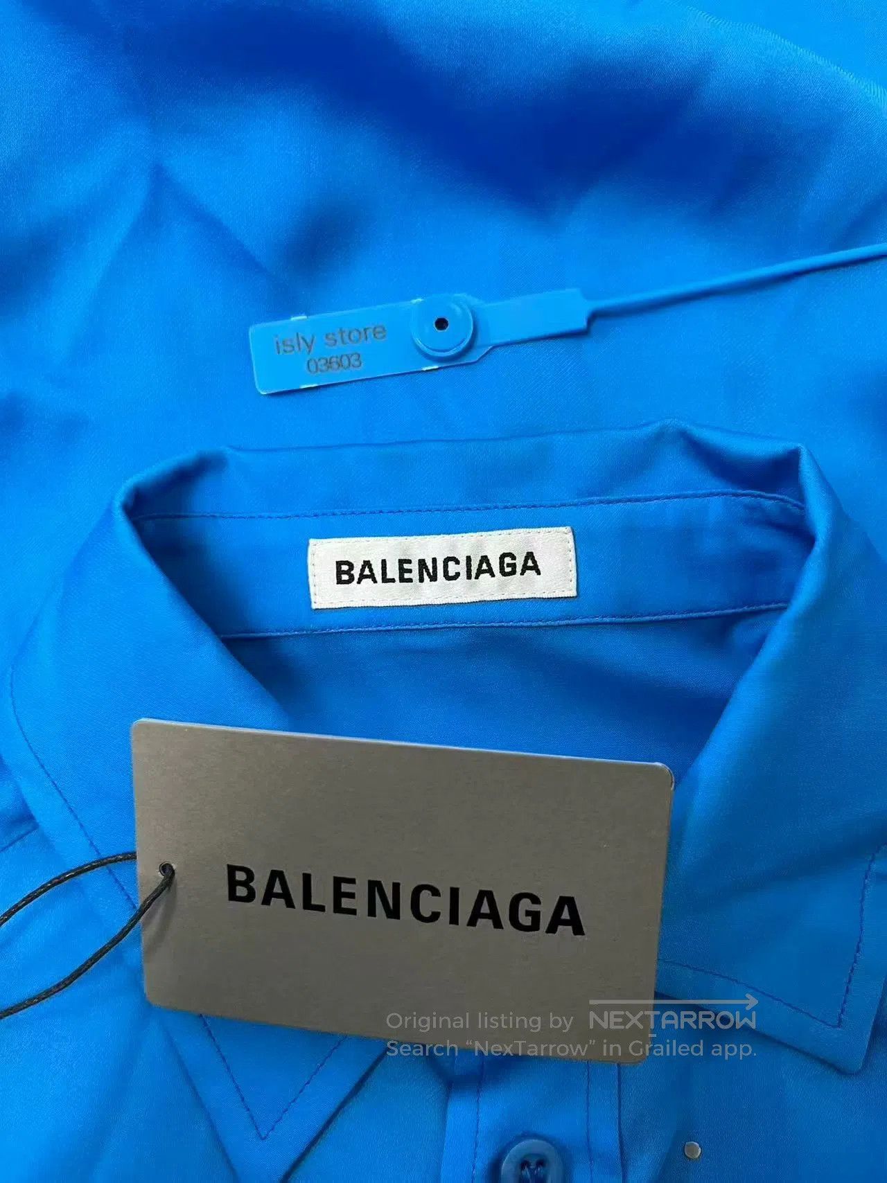 Balenciaga Balenciaga Silk Letter Long-Sleeve Shirt. Size XS / US 0-2 / IT 36-38 - 4 Thumbnail