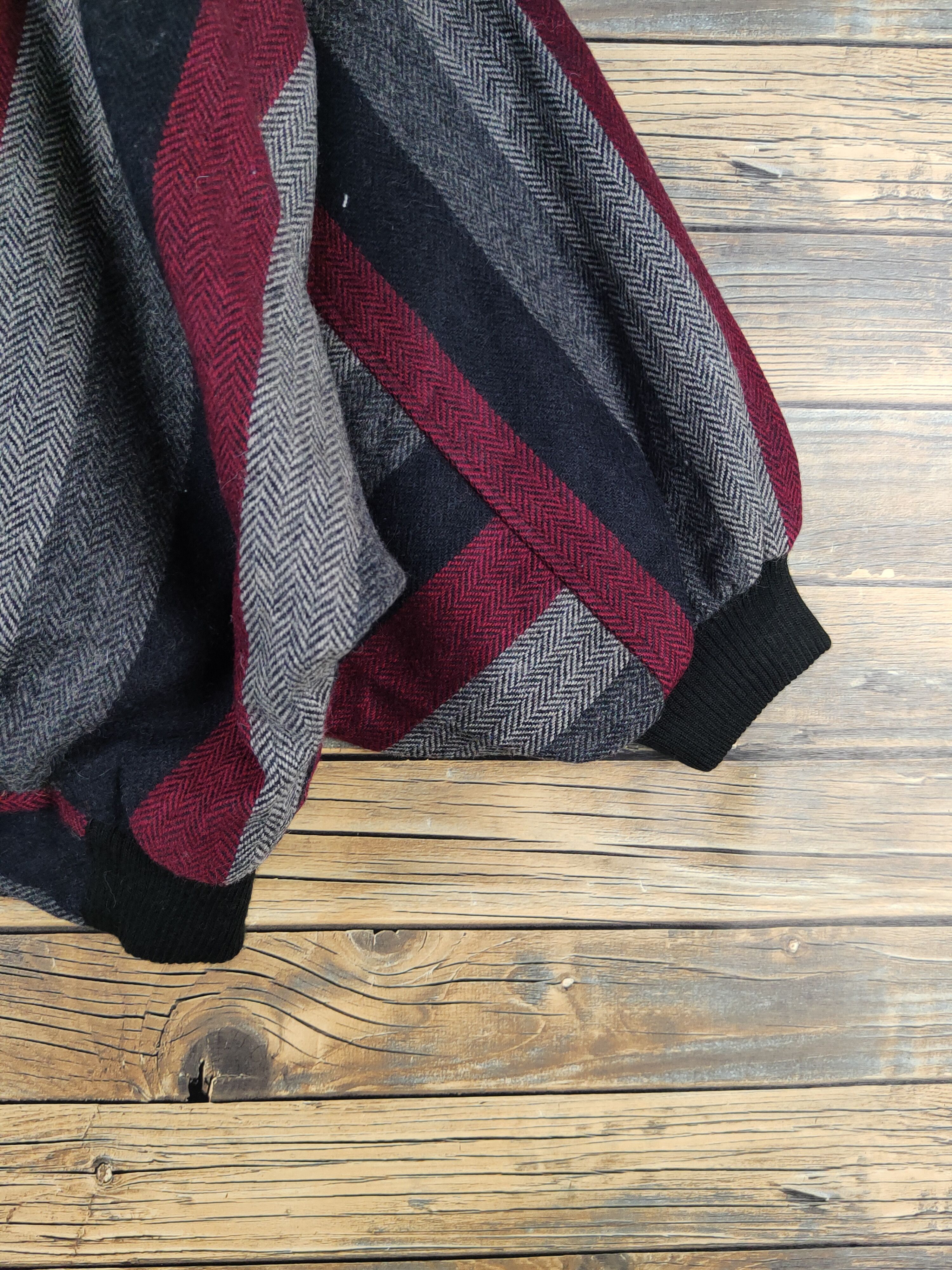 Homespun Knitwear Japanese Brand Black Red Knitwear Jackets #W2053 Size US L / EU 52-54 / 3 - 8 Thumbnail