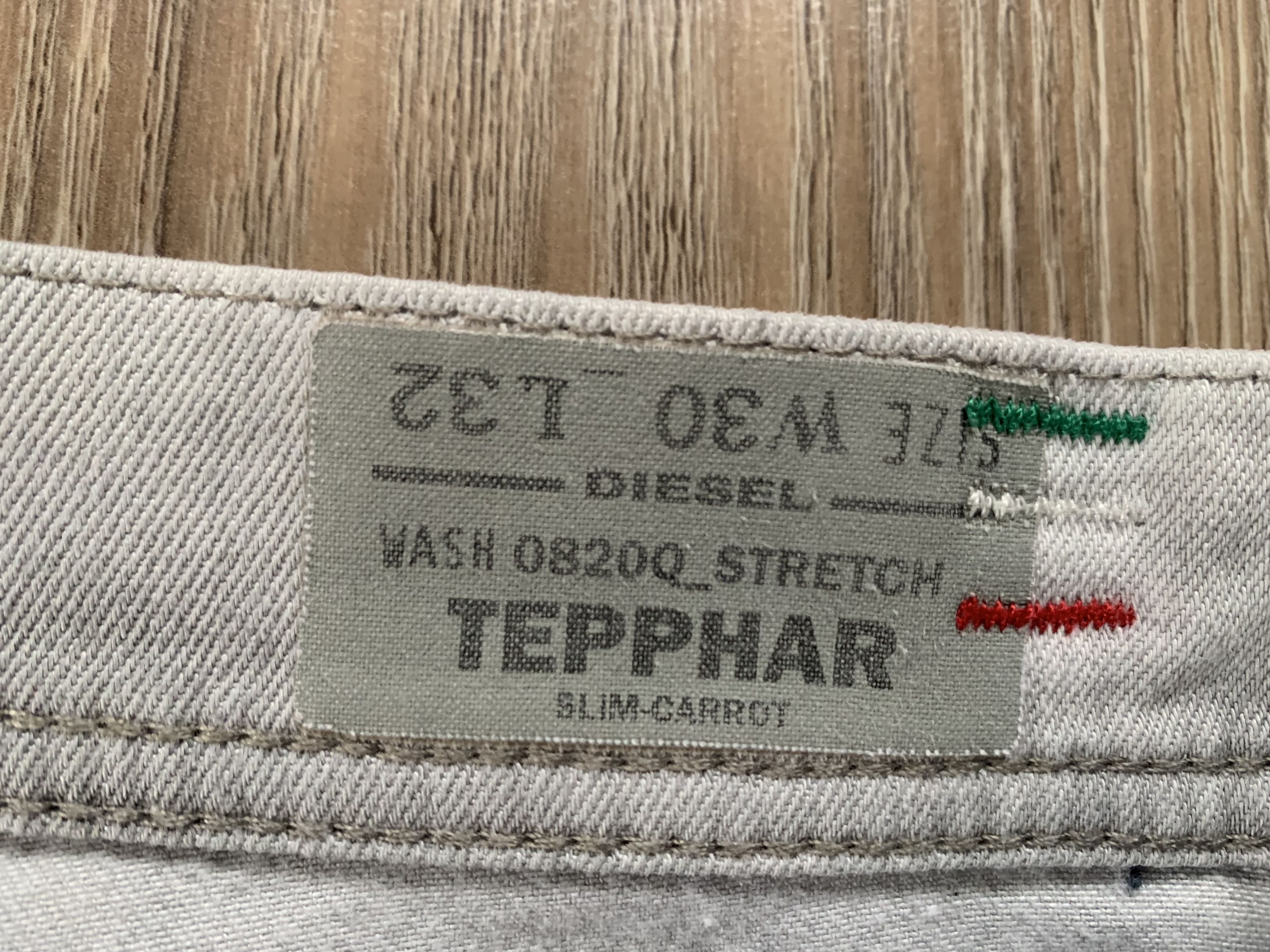 Diesel Diesel Tepphar Slim Carrot Stretch Light Grey Jeans Size US 30 / EU 46 - 7 Thumbnail